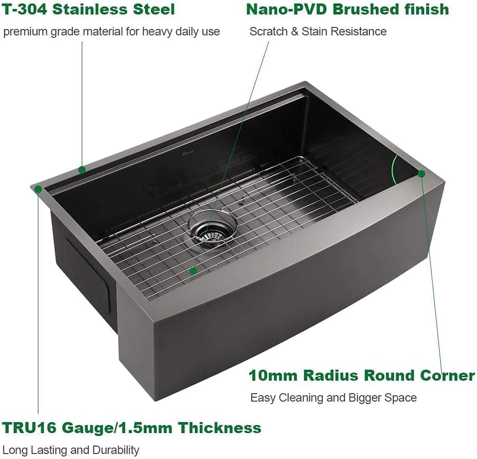 Reviews - Sarlai 33 Farmhouse Sink Worth It? Honest Pros & Cons Analysis Sarlai 33 farmhouse sink worth it,Sarlai black farmhouse sink pros cons,best 33 inch farmhouse sink workstation,should I buy Sarlai apron front sink,Sarlai vs Kraus farmhouse sink,Sarlai gunmetal black sink honest performance testing and real-world results