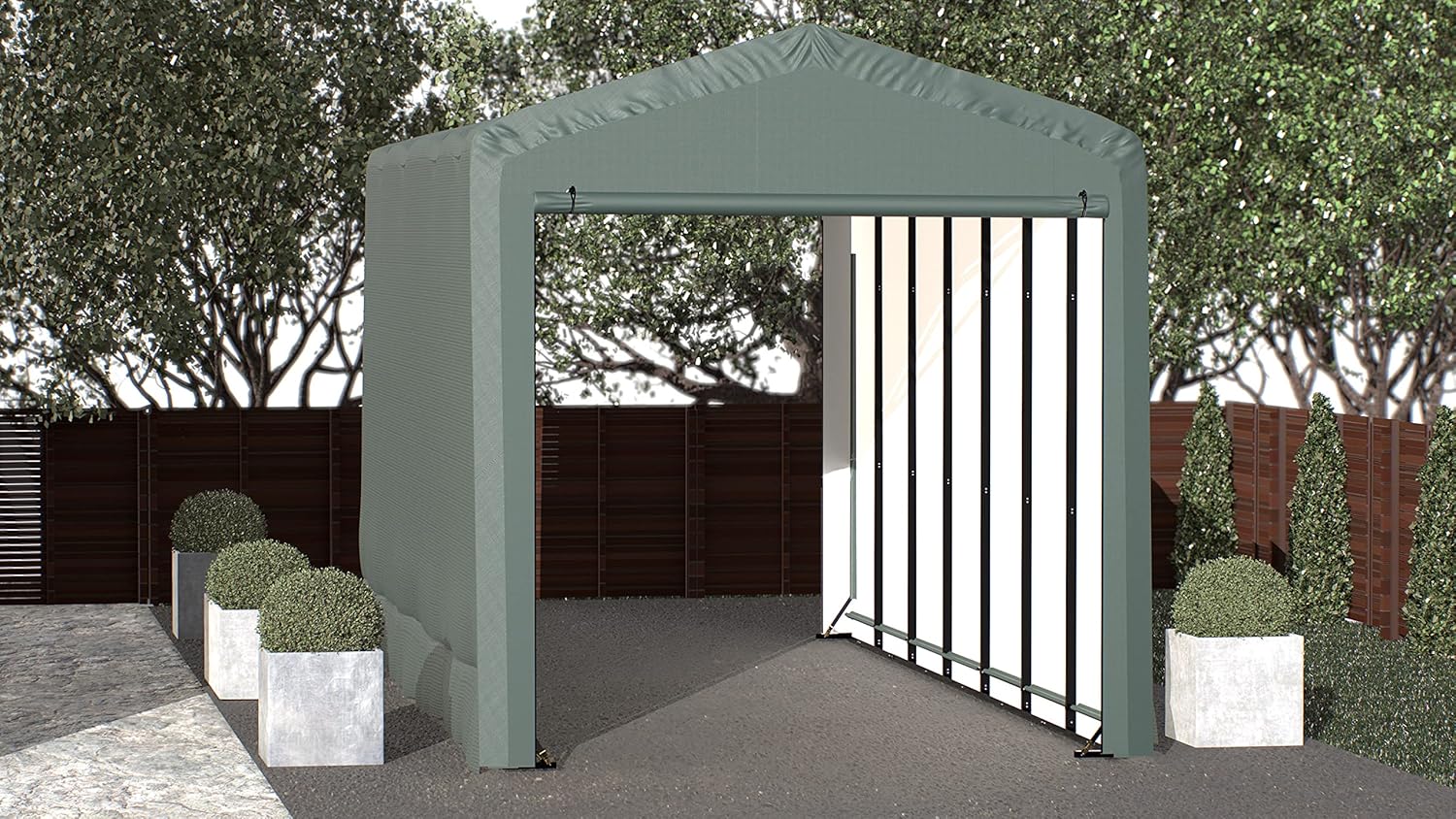 ShelterLogic ShelterTube garage storage shelter,best portable garage shelter,ShelterLogic ShelterTube wind snow rating,heavy duty steel frame enclosure,temporary vehicle storage shelter,outdoor storage shelter for truck unboxing and complete package contents