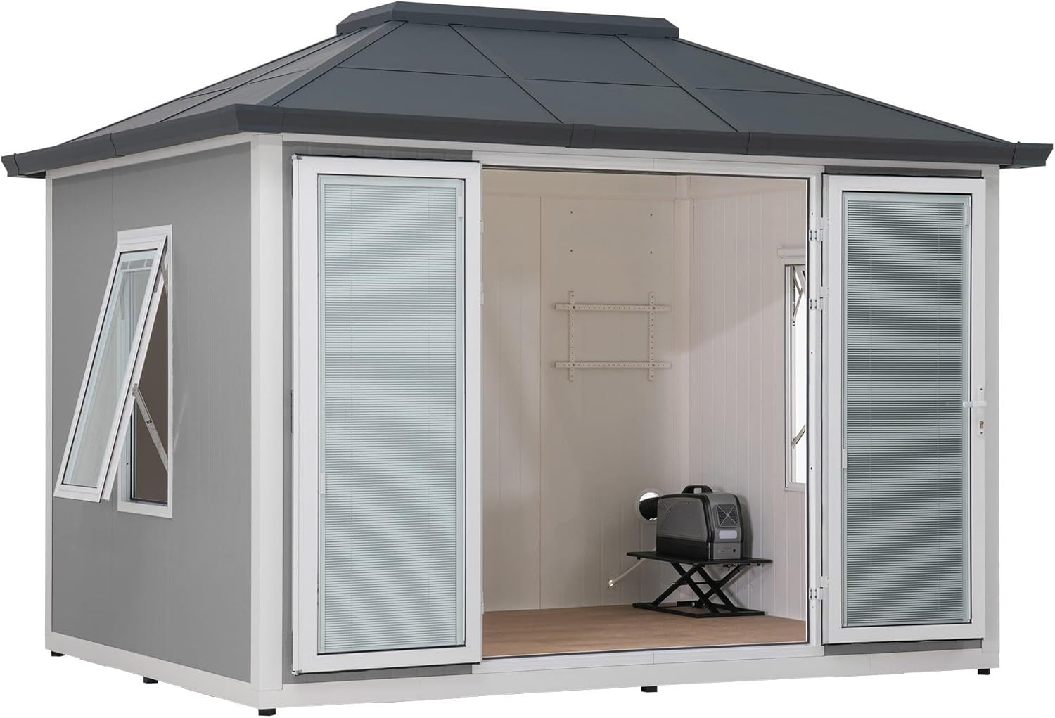 Sunjoy Esquire Studio Shed worth it,Sunjoy Esquire Studio Shed pros cons,best insulated backyard office shed,Sunjoy Studio Shed vs competitors,should I buy the Sunjoy Esquire Shed,Sunjoy outdoor room honest opinion unboxing and complete package contents