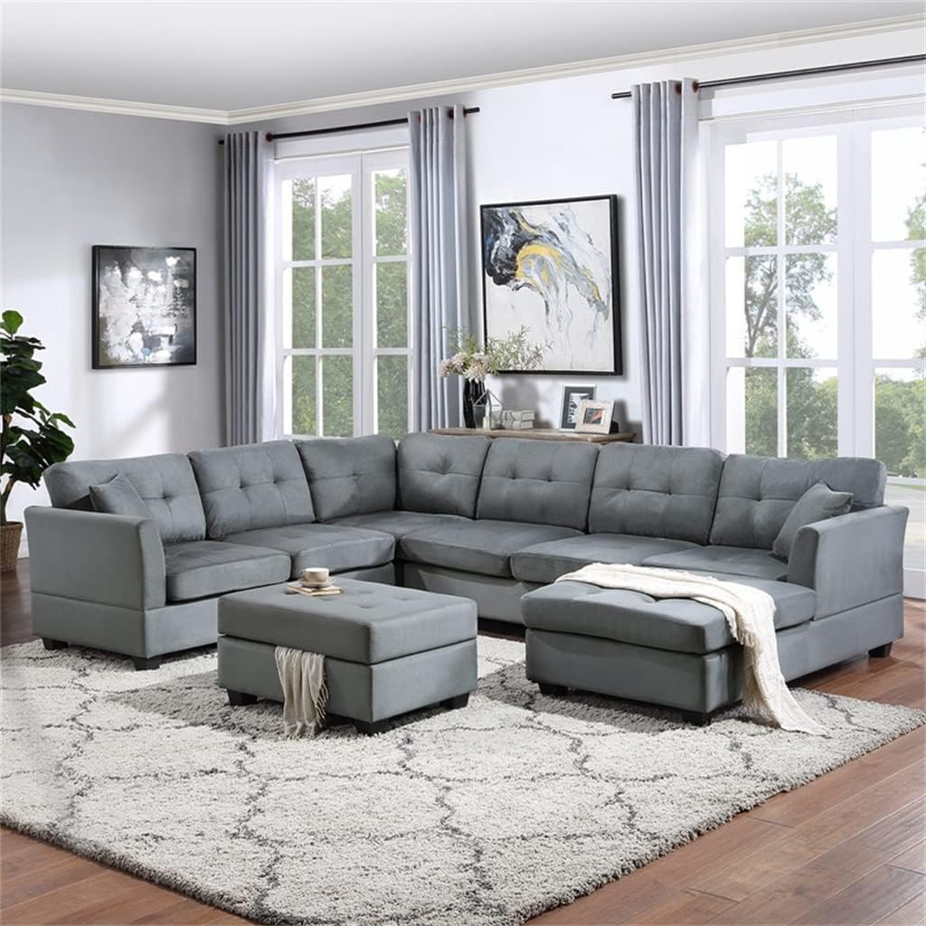 U-Style sectional sofa worth it,should I buy a U-Style sectional,U-Style sectional pros and cons,U-Style sofa with ottoman honest,best U-shaped sectional with storage,U-Style sectional vs alternatives unboxing and complete package contents