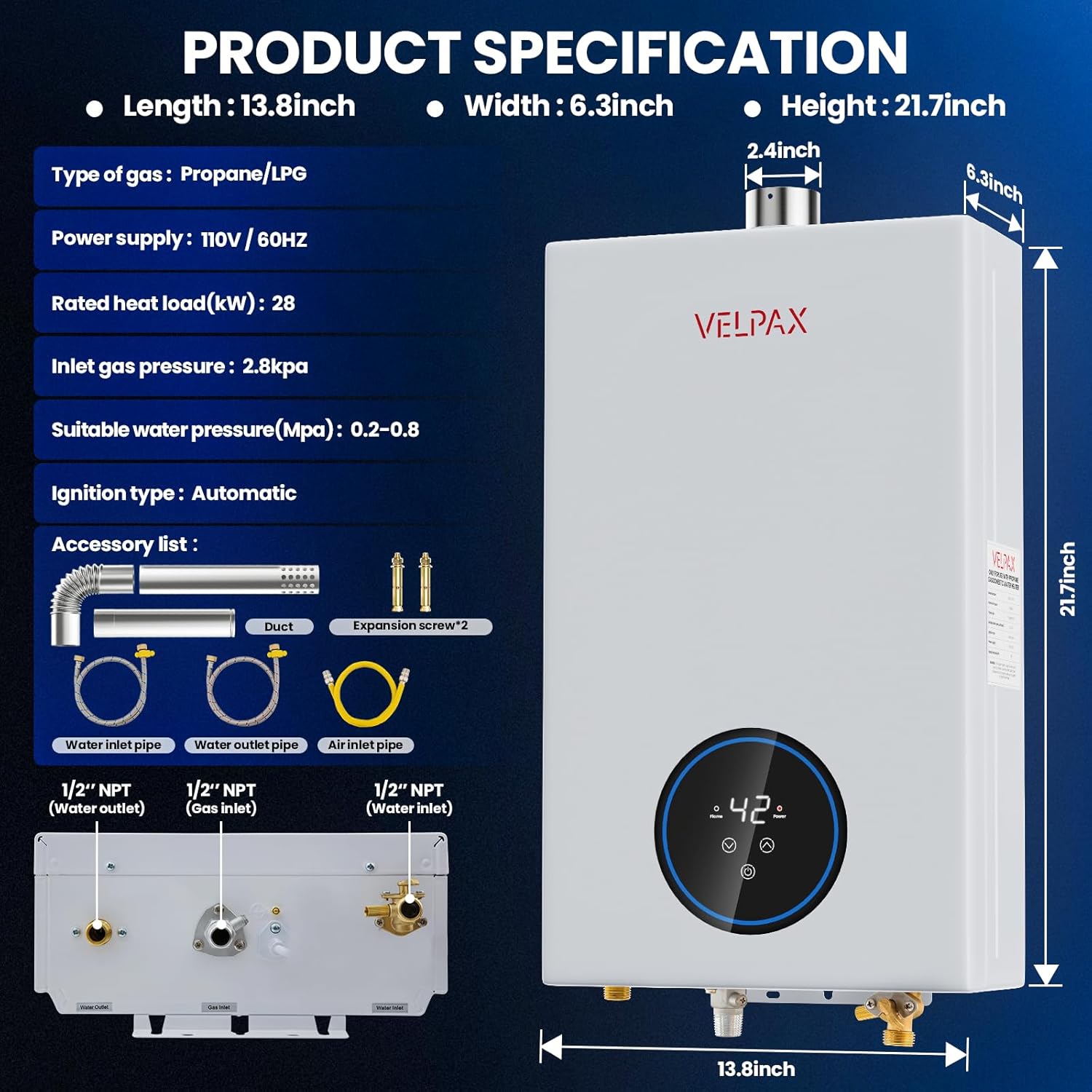 VELPAX propane tankless water heater worth it,should I buy a VELPAX tankless water heater,VELPAX 18L vs other propane water heaters,VELPAX propane water heater pros cons,best indoor propane tankless water heater,VELPAX 4.74 GPM worth buying unboxing and complete package contents
