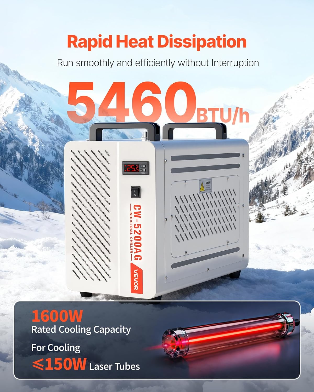 VEVOR industrial water chiller worth it,should I buy VEVOR water chiller,VEVOR CW-5200DG pros cons,best industrial laser chiller,VEVOR chiller vs alternatives,industrial water cooler worth buying unboxing and complete package contents