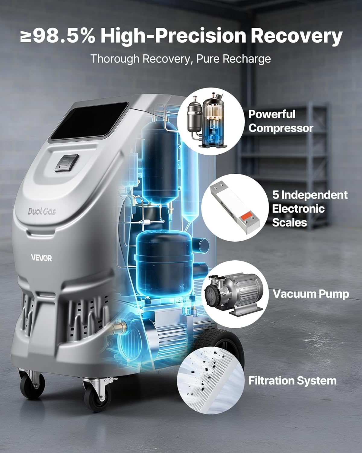 VEVOR refrigerant recovery machine worth it,should I buy VEVOR recovery machine,VEVOR vs other recovery machines,VEVOR automatic recovery machine pros cons,best refrigerant recovery machine,VEVOR R134a 1234fy machine worth buying performance testing and real-world results