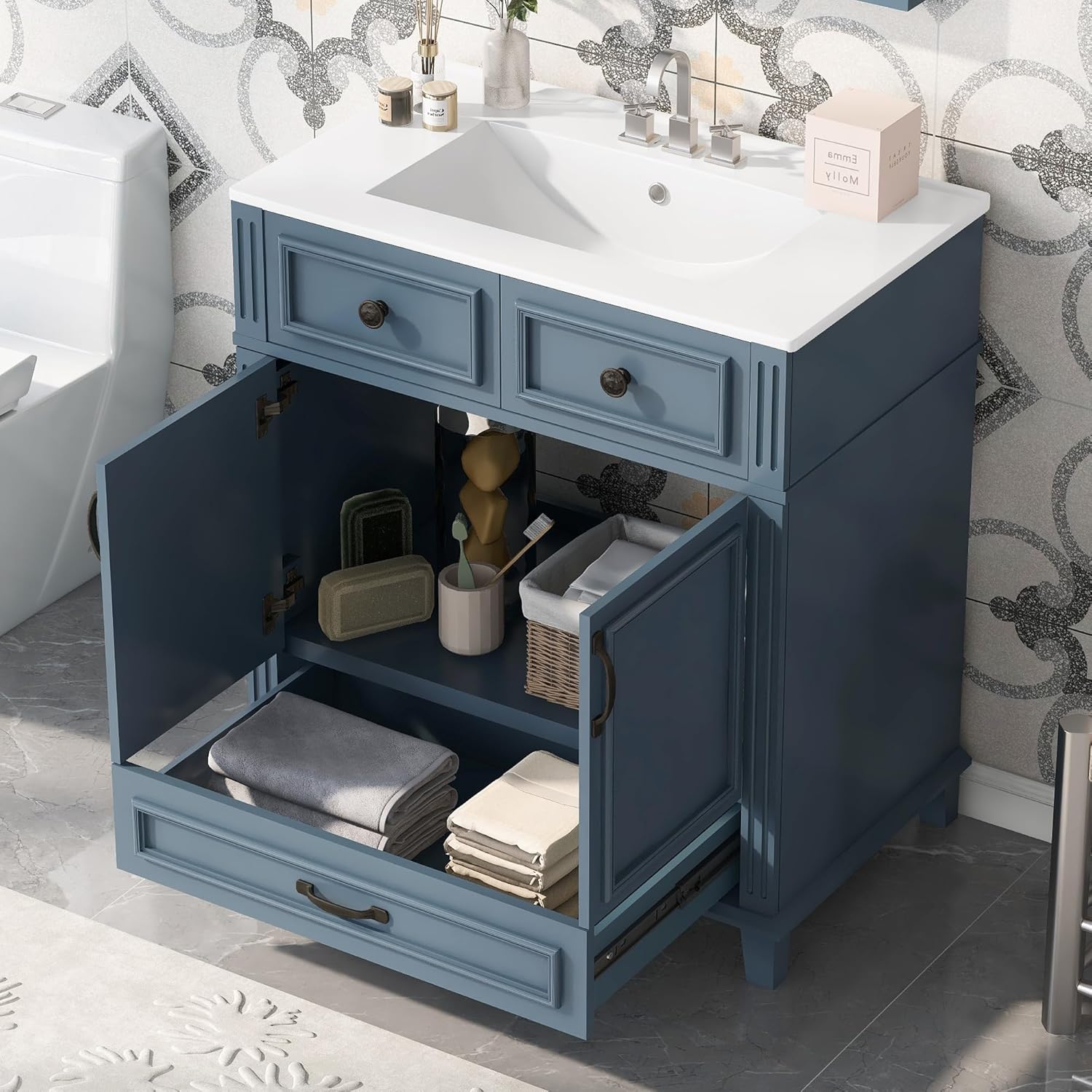Step-by-step guide for Virubi 30 inch vanity worth it,should I buy Virubi bathroom vanity,Virubi vanity pros cons,30 inch bathroom vanity with sink,best freestanding bathroom vanity,Virubi blue vanity honest - complete tutorial