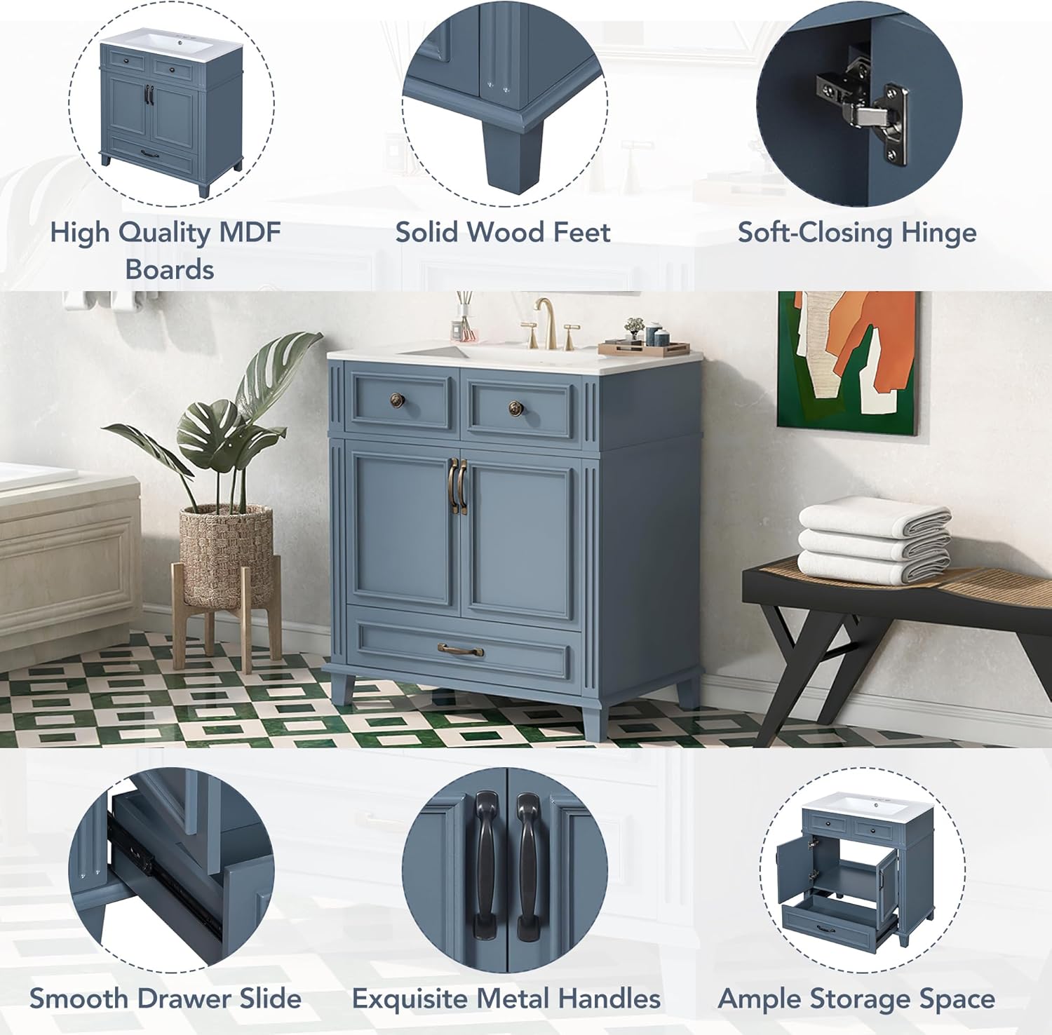 Virubi 30 inch vanity worth it,should I buy Virubi bathroom vanity,Virubi vanity pros cons,30 inch bathroom vanity with sink,best freestanding bathroom vanity,Virubi blue vanity honest performance testing and real-world results