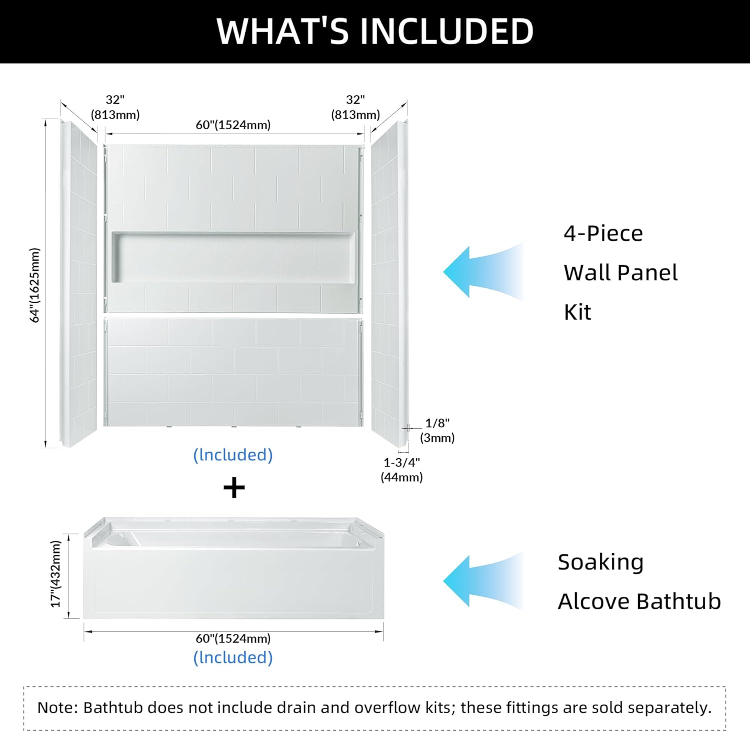 WOODBRIDGE tub surround combo worth it,should I buy WOODBRIDGE tub and surround,WOODBRIDGE tub vs other brands,WOODBRIDGE alcove tub pros cons,best direct-to-stud tub surround,WOODBRIDGE bathtub combo honest unboxing and complete package contents