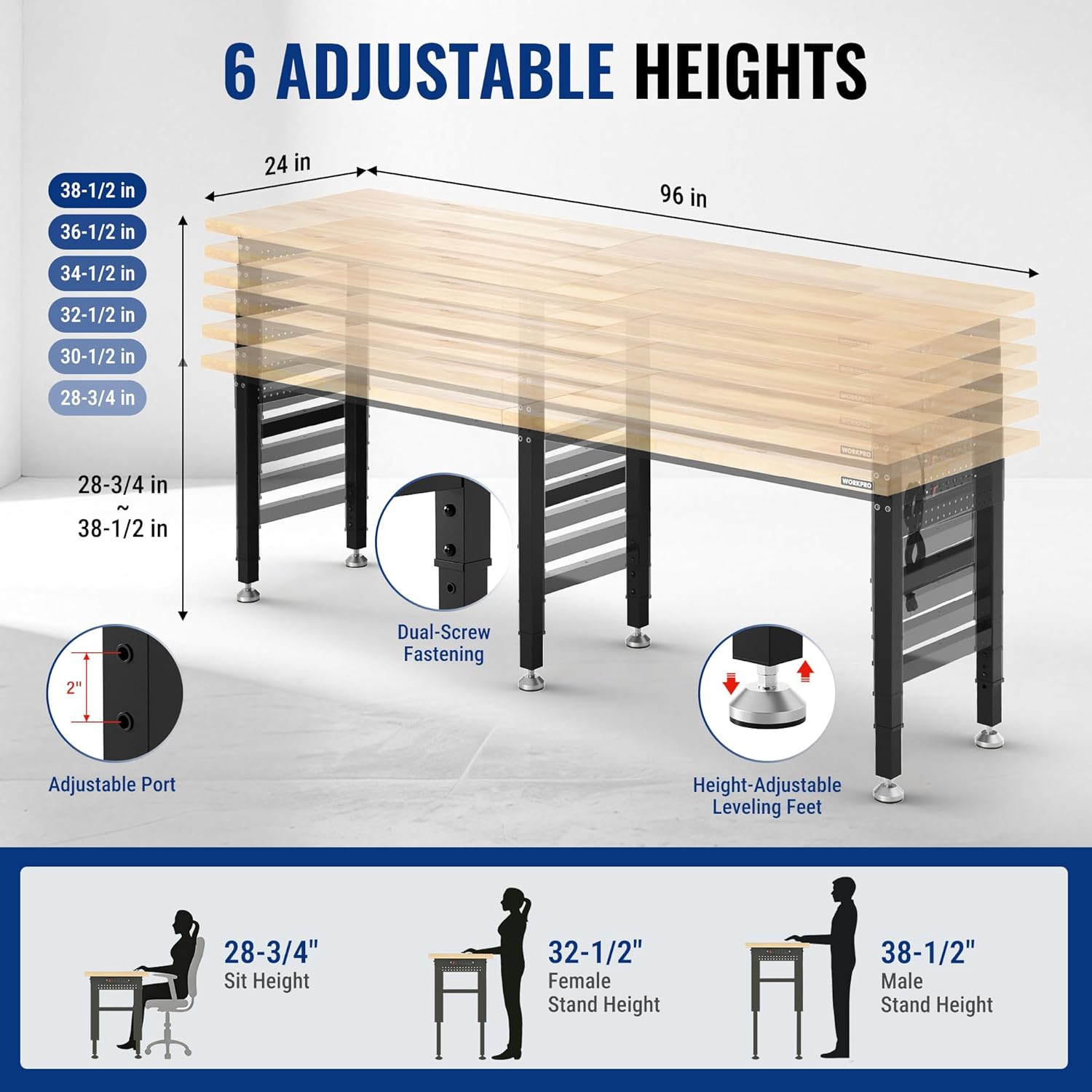 WORKPRO 96-inch workbench worth it,should I buy the WORKPRO workbench,WORKPRO workbench pros and cons,WORKPRO vs other heavy-duty workbenches,best garage workbench with power outlet,WORKPRO 4000lb workbench honest assessment unboxing and complete package contents