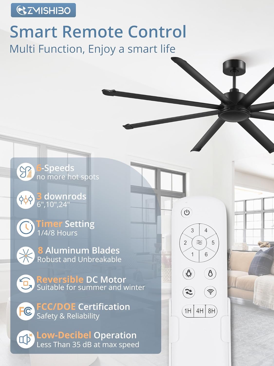 ZMISHIBO 84 inch ceiling fan worth it,should I buy ZMISHIBO ceiling fan,ZMISHIBO SD84 pros cons,best industrial ceiling fan no light,84 inch ceiling fan buying guide,ZMISHIBO fan vs alternatives performance testing and real-world results
