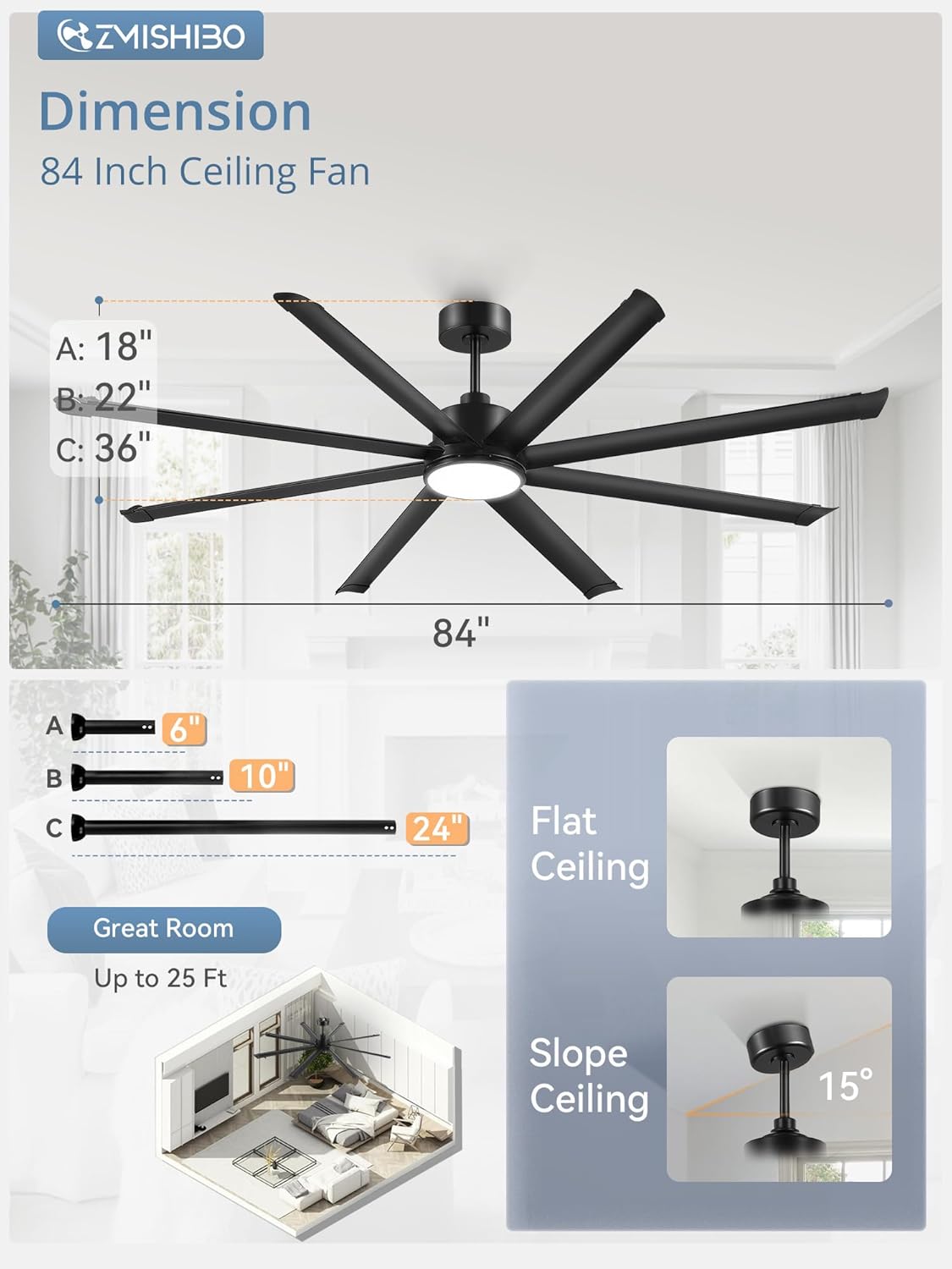 ZMISHIBO 84 inch ceiling fan worth it,should I buy ZMISHIBO ceiling fan,ZMISHIBO 84 inch fan pros cons,best industrial ceiling fan for garage,ZMISHIBO SD84 honest opinion,large ceiling fan with light worth buying performance testing and real-world results