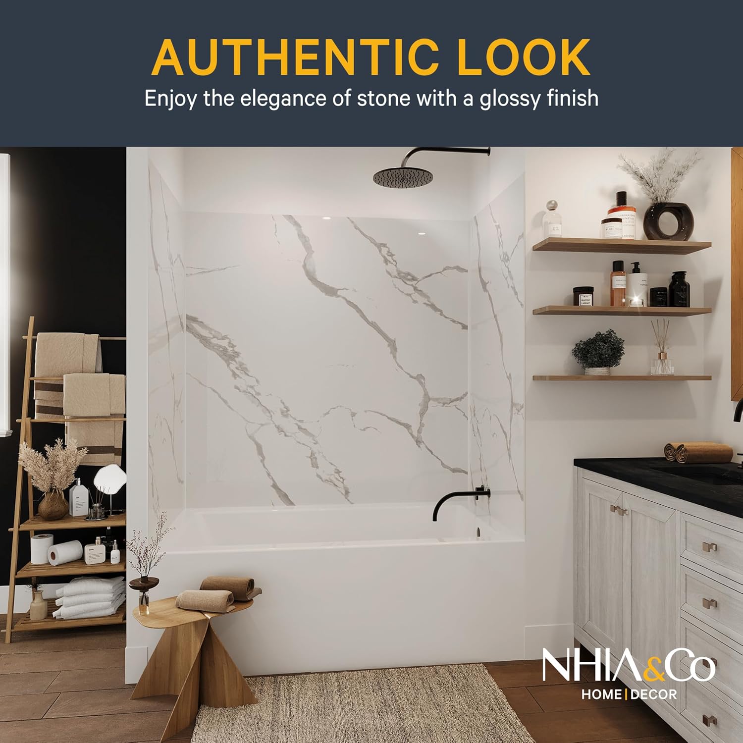 bathtub surround kits worth it,should I buy bathtub surround panels,bathtub surround kits pros cons,best waterproof wall panels for tubs,NHIA&CO bathtub surround honest,bathtub surround vs tile unboxing and complete package contents