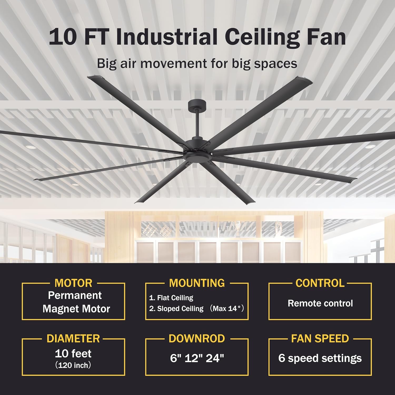 best 120 inch industrial ceiling fan,120 inch ceiling fan worth buying,large industrial ceiling fan pros cons,should I buy a 120 inch ceiling fan,Breezary 120 inch fan honest,120 inch fan vs alternatives unboxing and complete package contents