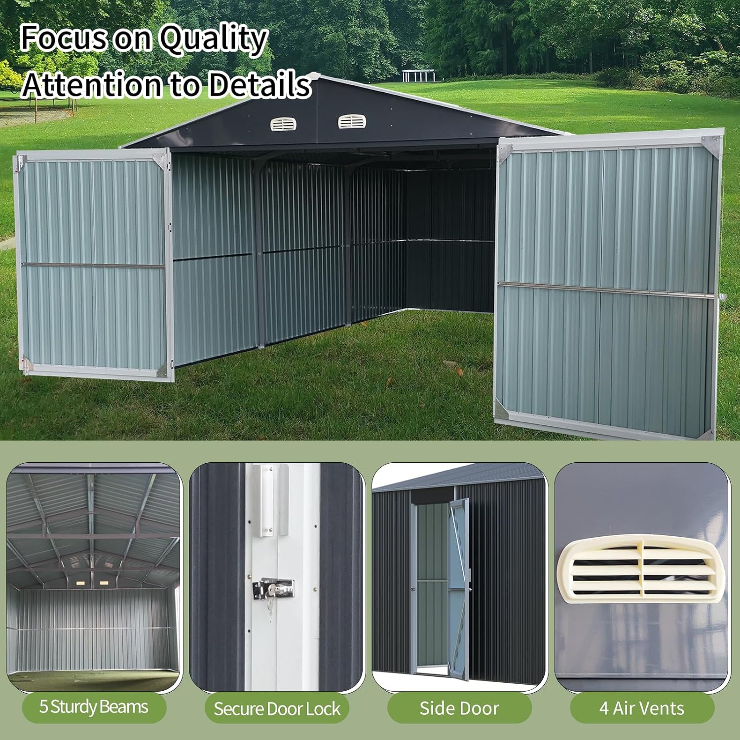 best 13x20 metal storage shed,13x20 metal shed worth buying,large metal storage shed pros cons,13x20 outdoor shed vs alternatives,should I buy a 13x20 metal shed,AnhuaUSA metal garage shed honest performance testing and real-world results