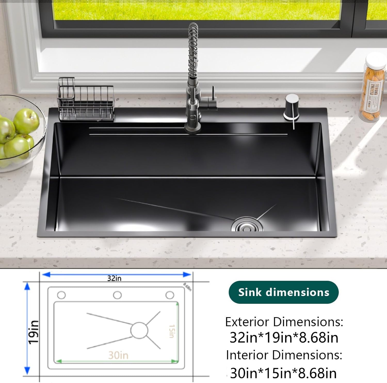Step-by-step guide for best 32 inch drop in kitchen sink,should I buy a 32 inch kitchen sink,32 inch drop in sink pros cons,32x19 kitchen sink worth buying,best single bowl stainless steel sink,HEJEBU 3219 sink honest - complete tutorial