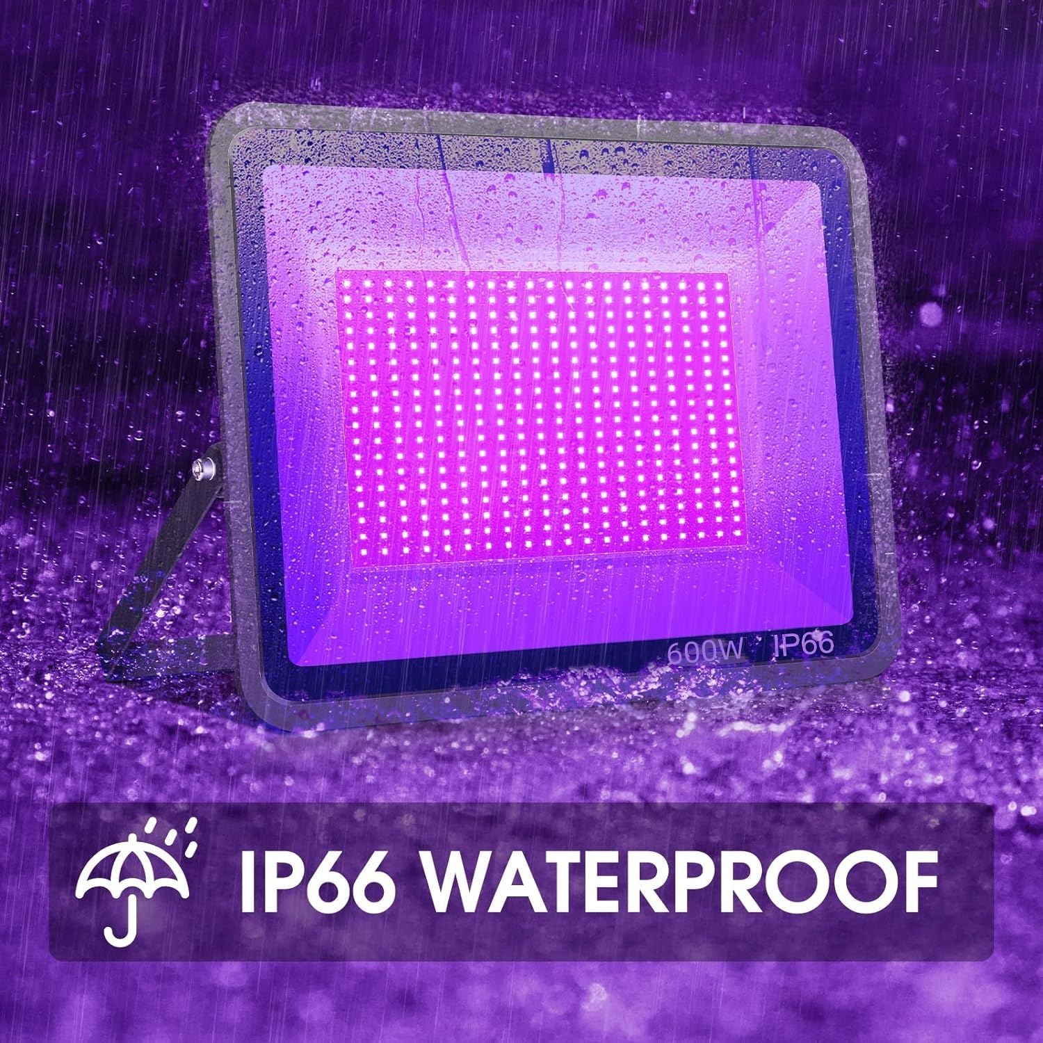 best 600W LED black light,600W black light worth buying,YANYCN black light pros cons,should I buy 600W UV light,600W vs 300W black light,IP66 waterproof black light unboxing and complete package contents