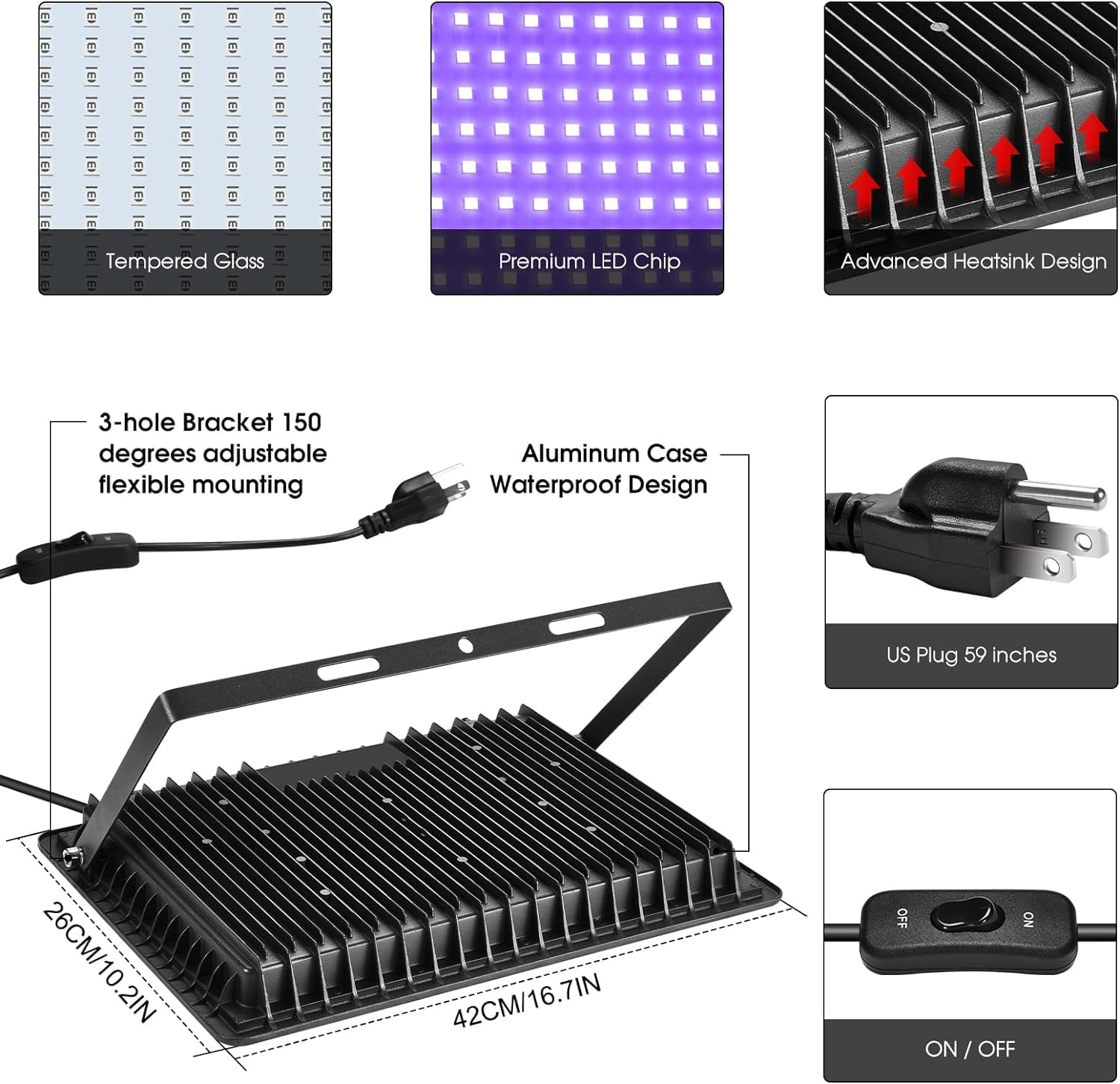 best 600W LED black light,600W black light worth buying,YANYCN black light pros cons,should I buy 600W UV light,600W vs 300W black light,IP66 waterproof black light performance testing and real-world results