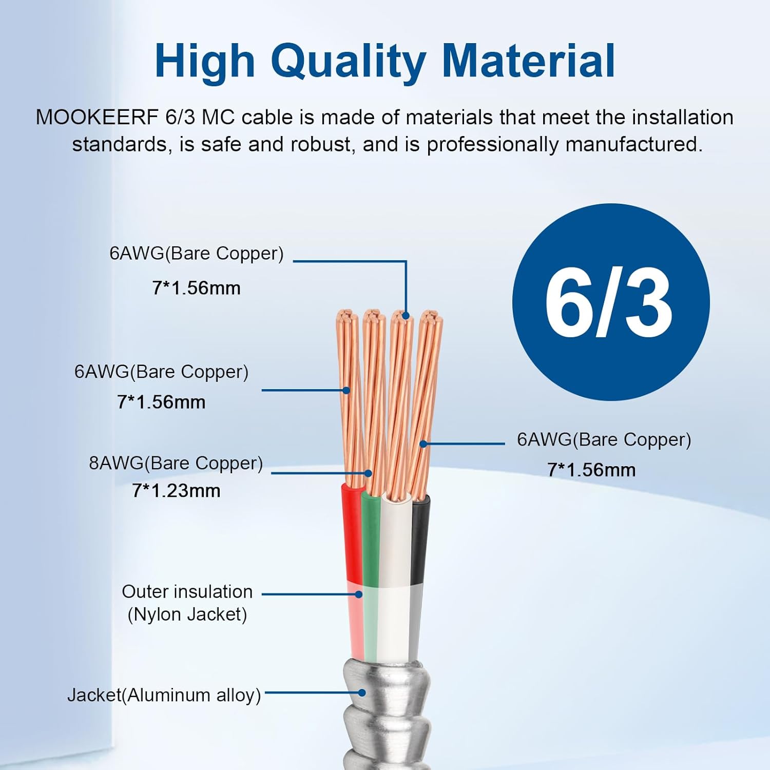 best 6/3 MC cable,6/3 MC cable worth buying,6/3 MC cable pros cons,MOOKEERF 6/3 MC cable honest,6/3 MC cable vs alternatives,should I buy 6/3 MC cable unboxing and complete package contents