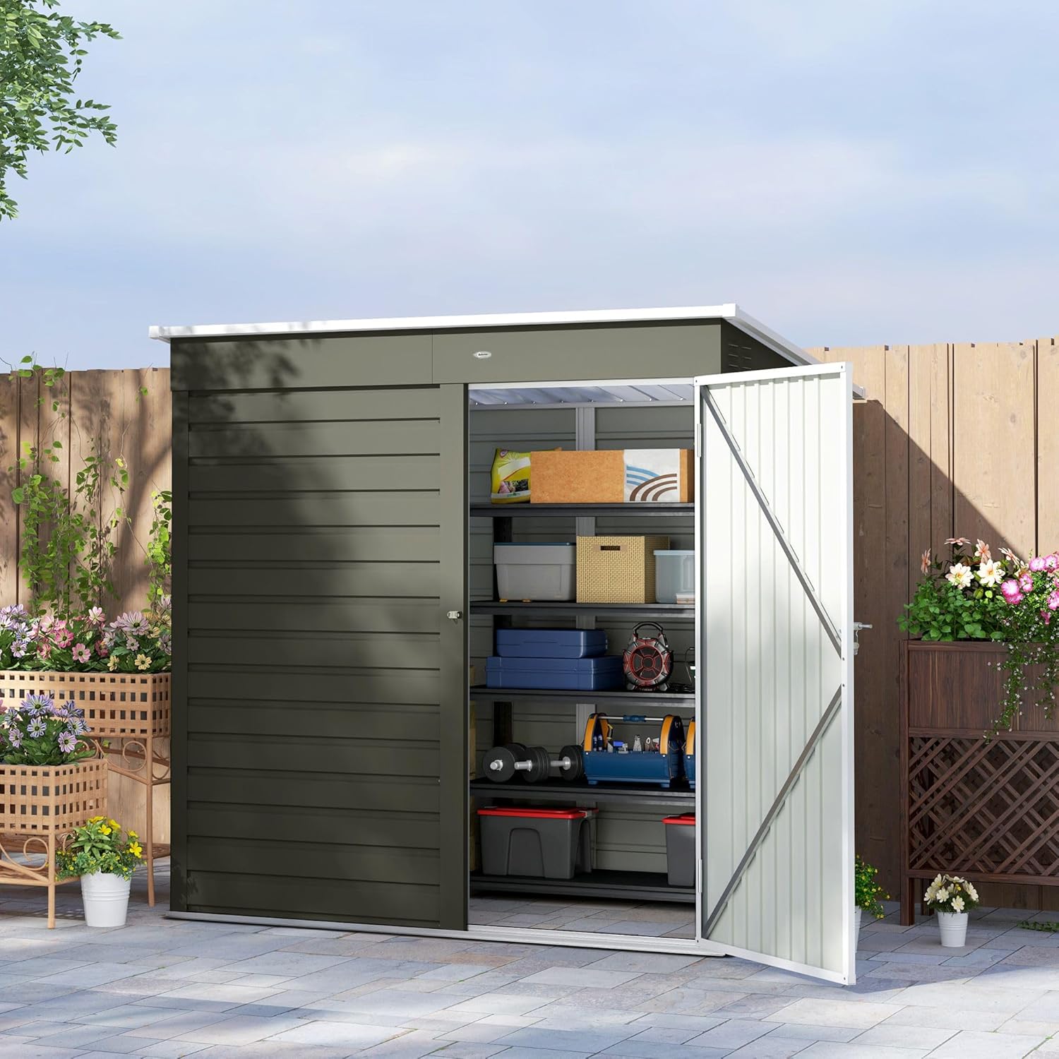 best 6x4 metal garden shed,6x4 metal shed worth buying,LMJITDS metal shed pros cons,should I buy a 6x4 garden shed,6x4 metal shed vs alternatives,compact metal storage building unboxing and complete package contents