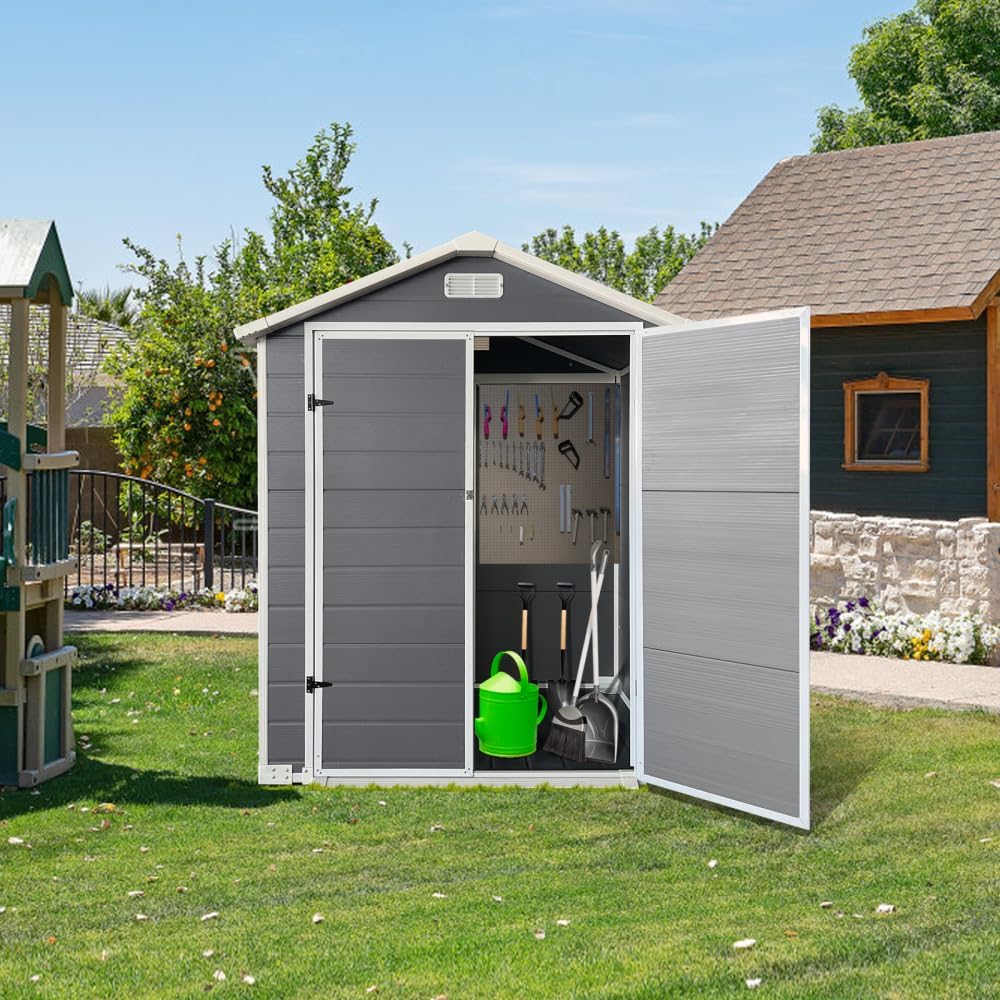 best 6x4 plastic garden shed,should I buy a 6x4 plastic shed,6x4 plastic shed pros cons,Elountik plastic shed worth buying,best plastic outdoor storage shed,6x4 plastic shed vs metal unboxing and complete package contents