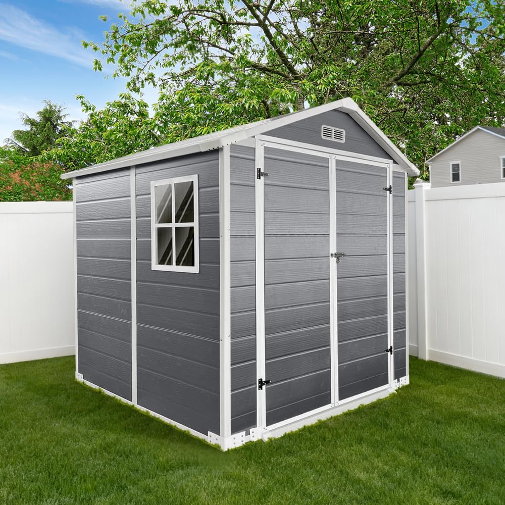 best 6x6 plastic storage shed,6x6 plastic shed worth buying,Elountik 6x6 shed pros cons,should I buy a 6x6 plastic shed,6x6 plastic shed vs metal,best outdoor storage shed with floor unboxing and complete package contents