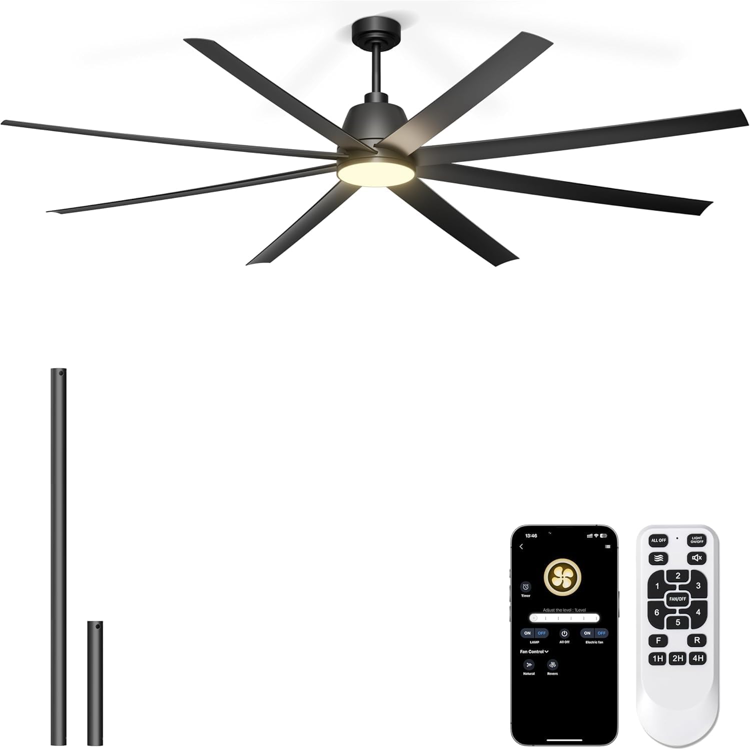 best 84 inch ceiling fan,should I buy an 84 inch ceiling fan,84 inch ceiling fan worth buying,large ceiling fan pros cons,Phylluz ceiling fan honest,84 inch fan vs alternatives - detailed features and technical specifications