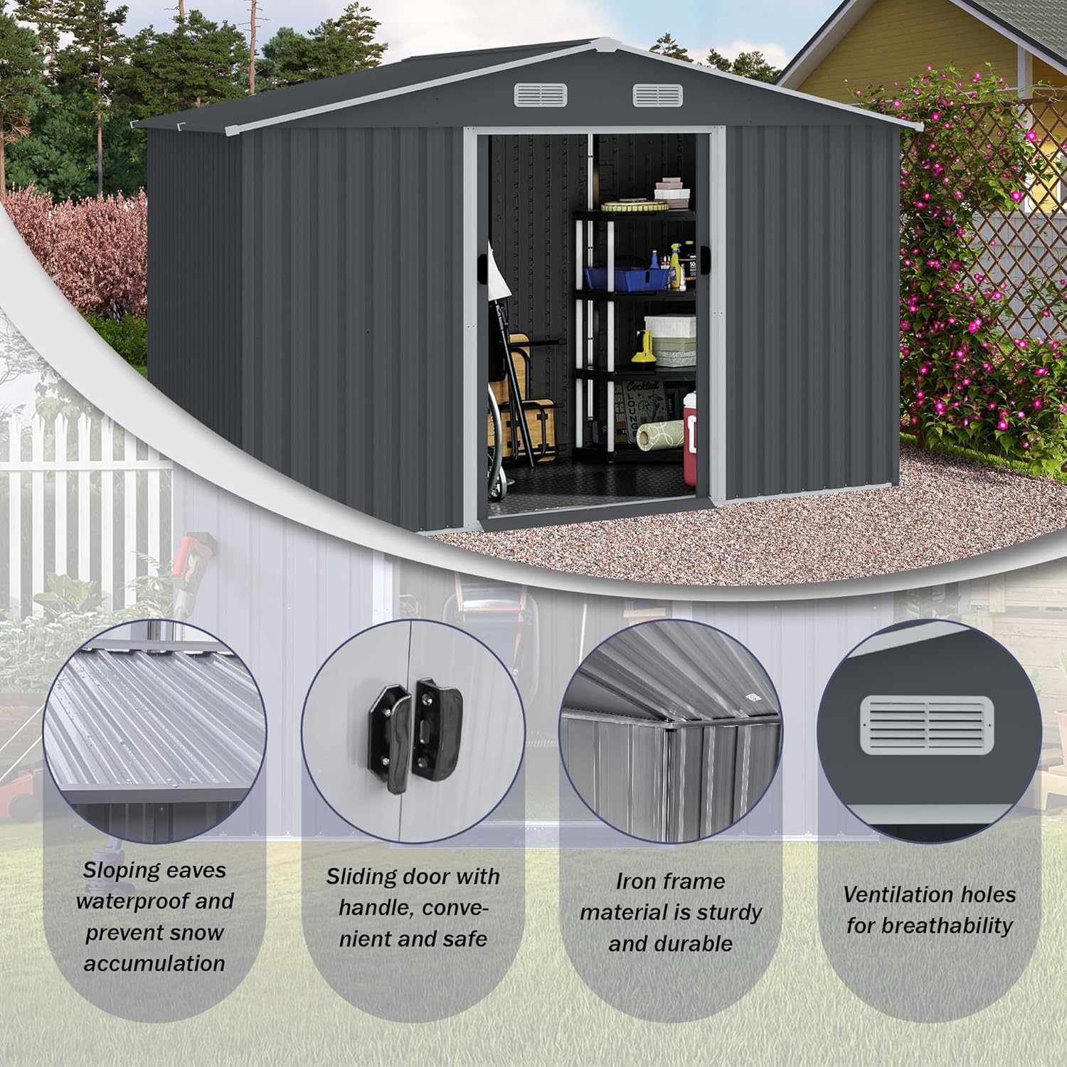 Step-by-step guide for best 8x10 metal storage shed,8x10 metal shed pros cons,is the CYJZH metal shed worth buying,8x10 metal shed vs plastic,heavy duty metal tool shed,best large metal storage house - complete tutorial