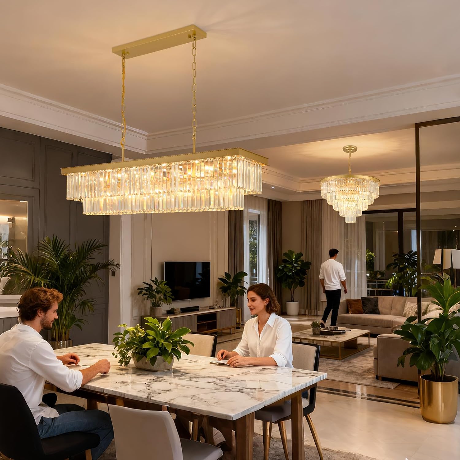 best Weesalife crystal chandelier,Weesalife chandelier worth buying,Weesalife chandelier pros cons,Weesalife vs other chandeliers,should I buy Weesalife chandelier,best modern rectangle chandelier unboxing and complete package contents