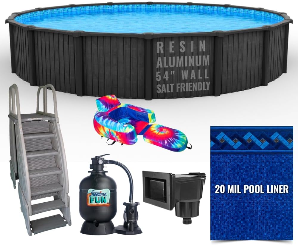 best above ground pool package,above ground pool worth buying,saltwater above ground pool pros cons,Freetime Fun Cool Pool package,complete above ground pool setup,27 foot round pool package - detailed features and technical specifications