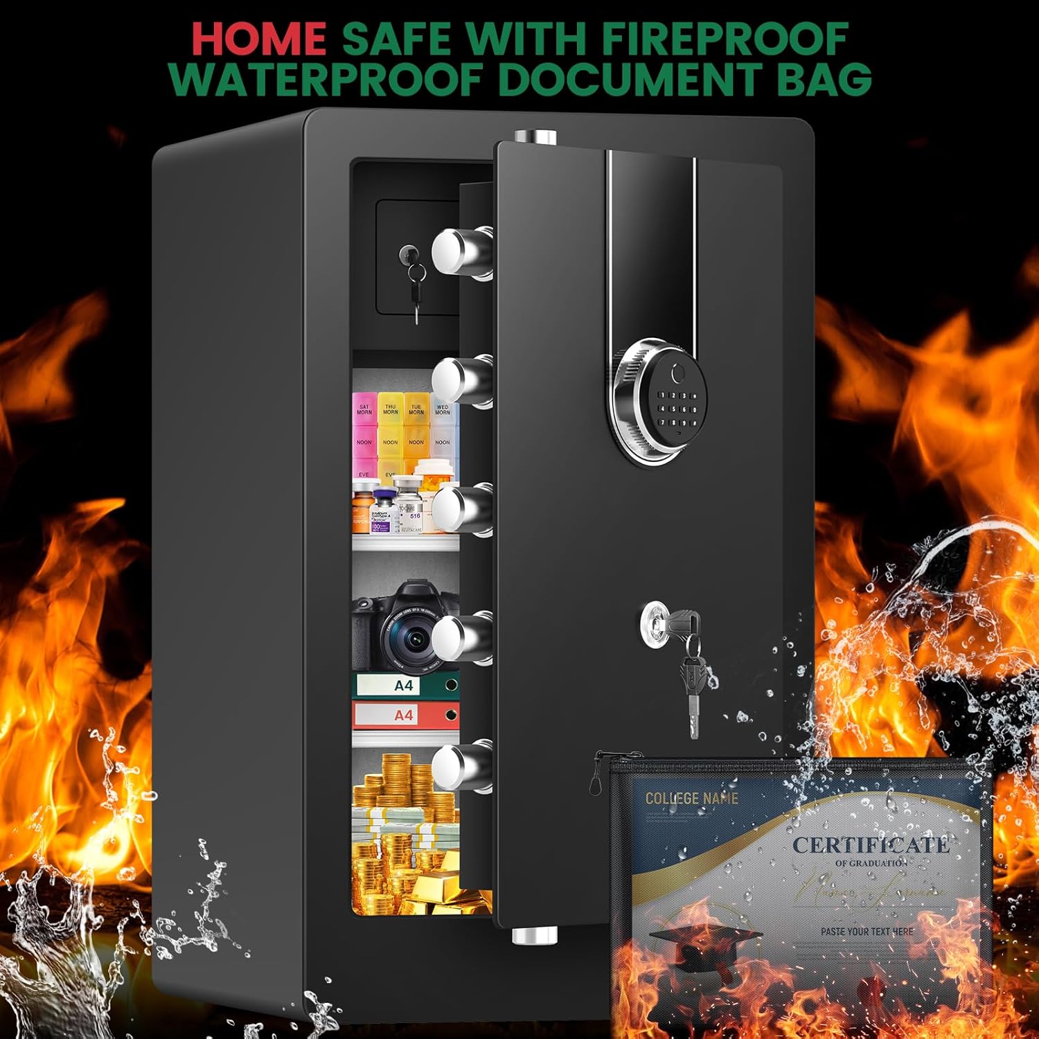 Reviews - Best Biometric Safe for Home: Honest Pros & Cons & Our Experience best biometric safe for home,biometric safe worth buying,biometric safe pros cons,should I buy a biometric safe,biometric safe vs traditional safe,large fingerprint safe for valuables unboxing and complete package contents