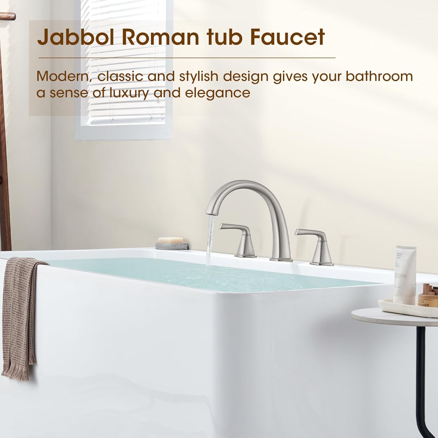best brushed nickel roman tub faucet,brushed nickel roman tub faucet worth buying,Jabbol roman tub faucet pros cons,brushed nickel tub faucet vs alternatives,should I buy a roman tub faucet,high flow roman tub faucet honest unboxing and complete package contents