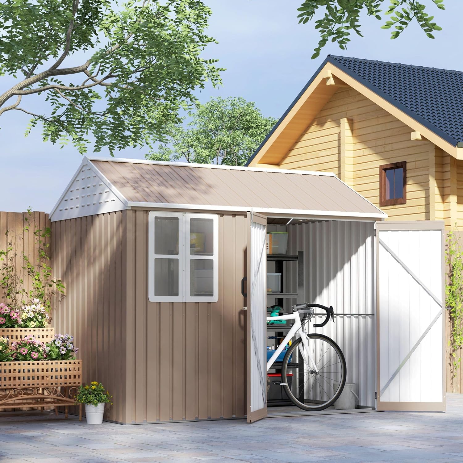 best extra large metal storage shed,extra large metal shed worth buying,metal storage shed pros cons,8x6 metal shed vs alternatives,should I buy a large metal shed,heavy duty metal garden shed unboxing and complete package contents