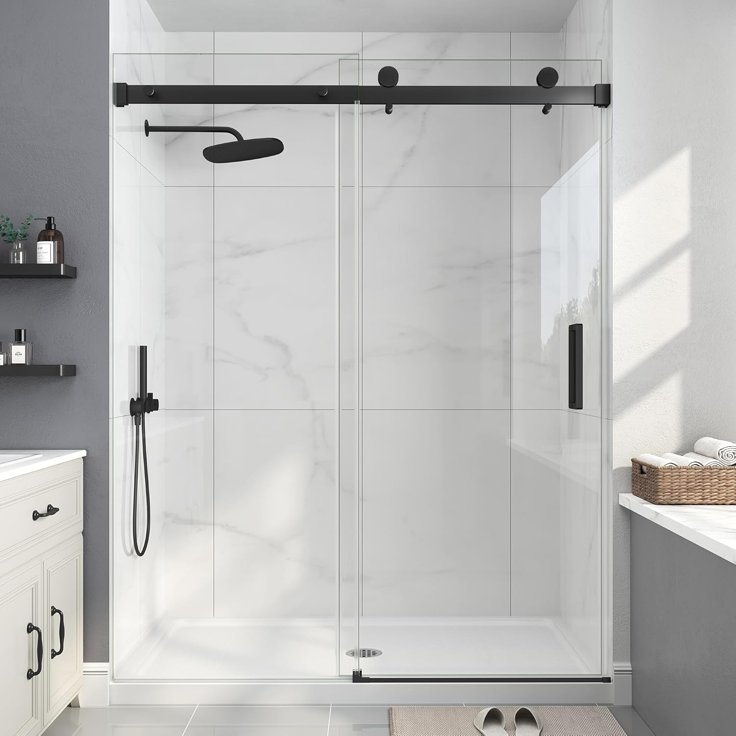 best frameless sliding shower door,frameless shower door worth buying,should I buy a frameless shower door,frameless vs framed shower door,EASYWORC shower door pros cons,best shower door for bathroom - detailed features and technical specifications