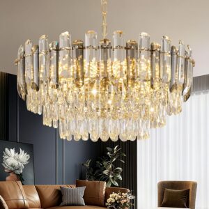 Image 1 of best gold crystal chandelier