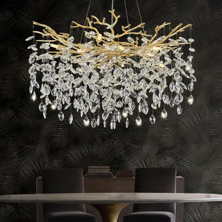 Image 1 of best gold crystal tree chandelier