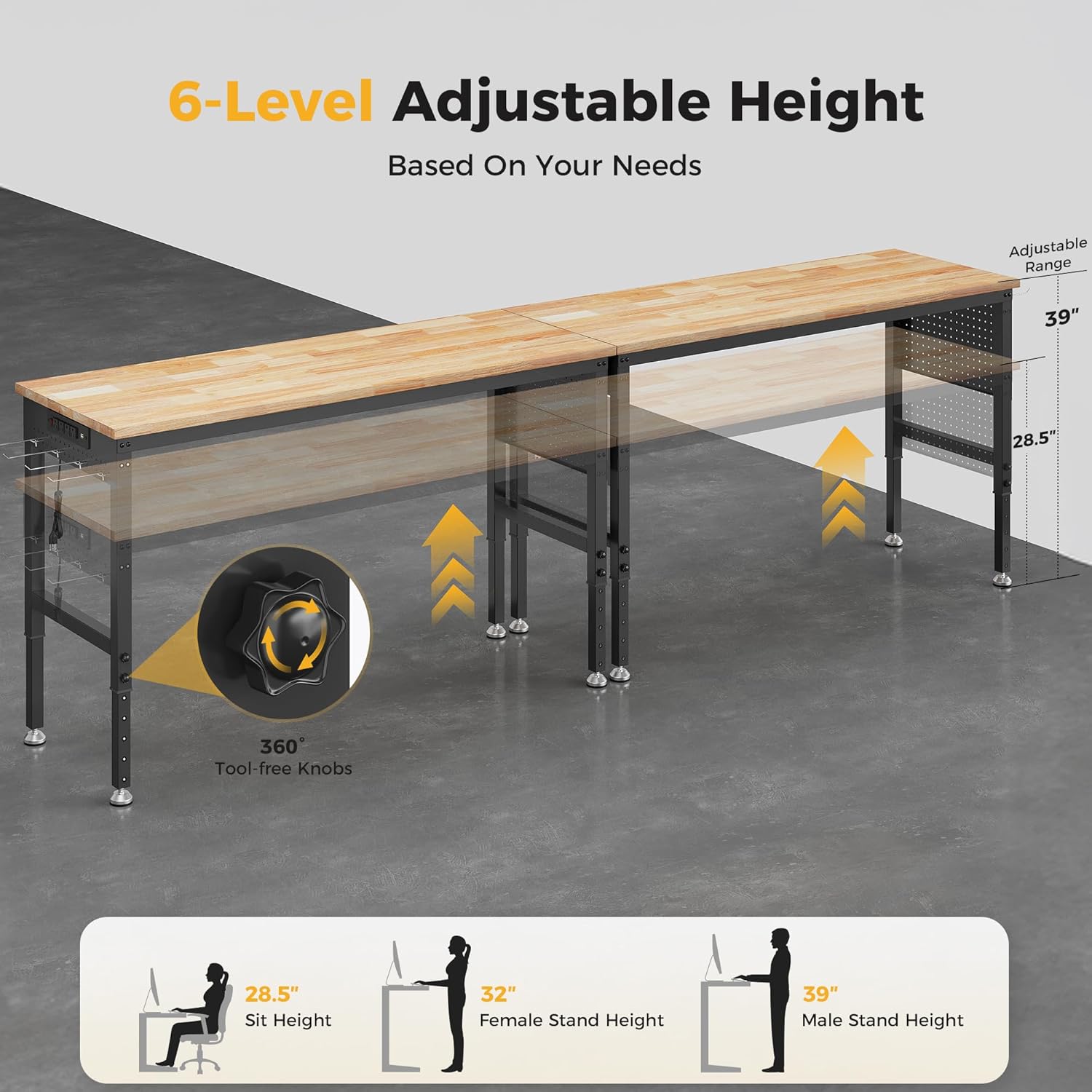 best heavy duty adjustable workbench,heavy duty workbench worth buying,CAMMOO workbench pros cons,adjustable workbench vs alternatives,should I buy a 2000 lb workbench,heavy duty work table for garage performance testing and real-world results