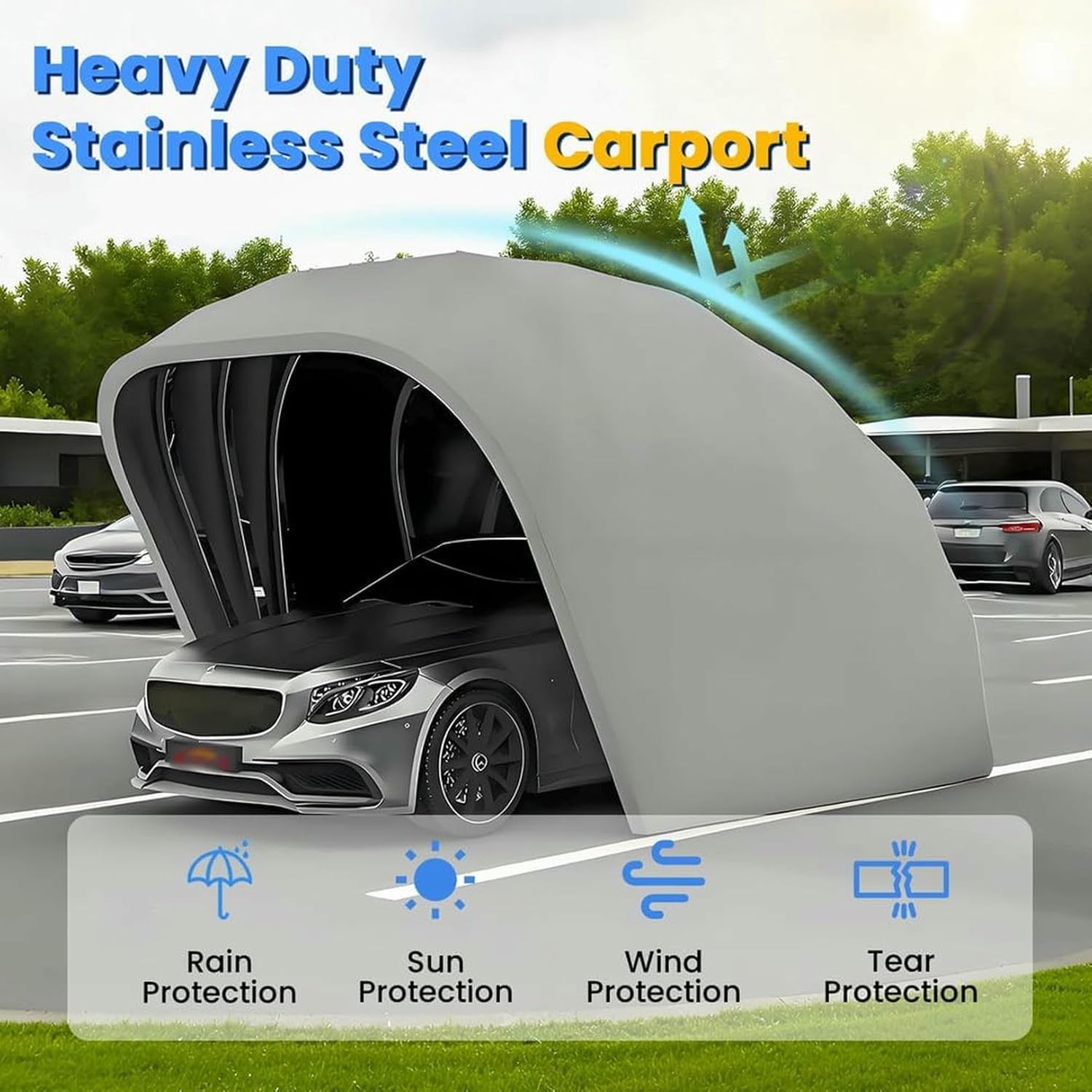 best heavy duty mobile carport,should I buy a mobile carport,mobile carport vs permanent garage,heavy duty carport pros cons,foldable car awning worth buying,best all weather car shelter unboxing and complete package contents