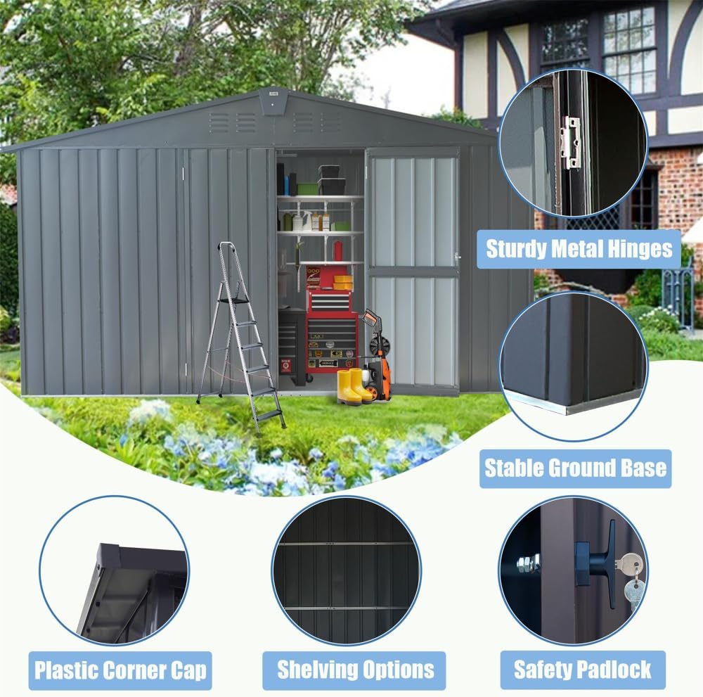 best heavy duty outdoor storage shed,heavy duty storage shed worth buying,should I buy a metal garden shed,metal storage shed pros and cons,callmego shed honest assessment,best galvanized steel shed unboxing and complete package contents
