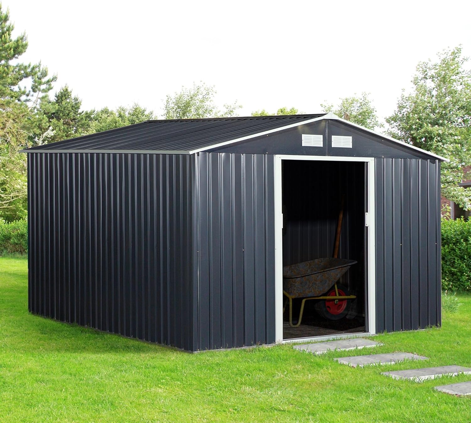 best heavy duty steel storage shed,should I buy a steel storage shed,steel shed vs plastic shed,heavy duty shed pros cons,steel storage shed worth buying,best garden shed for tools unboxing and complete package contents