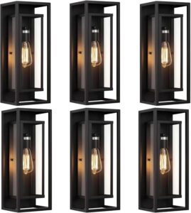 Image 1 of best large black outdoor wall lantern