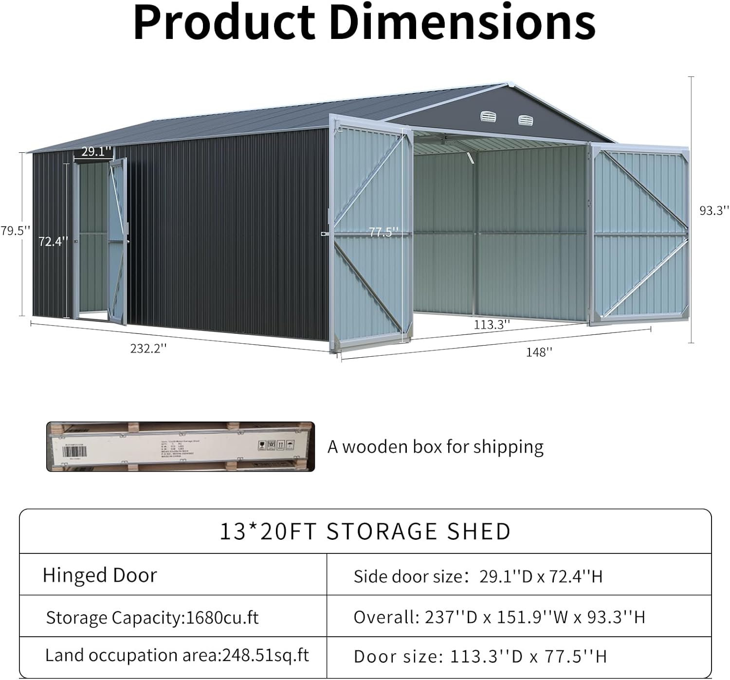 best large metal storage shed,should I buy a 13x20 metal shed,large metal shed pros cons,TTBKA 13x20 shed worth buying,best outdoor garage for car storage,metal storage shed vs wooden shed unboxing and complete package contents
