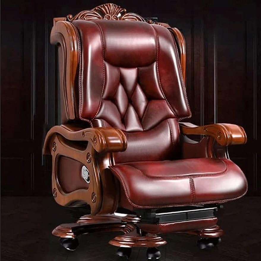 best leather recliner office chair,leather recliner chair worth buying,big manager shift chair pros cons,ergonomic recliner office chair,should I buy a leather recliner chair,leather vs mesh office chair unboxing and complete package contents