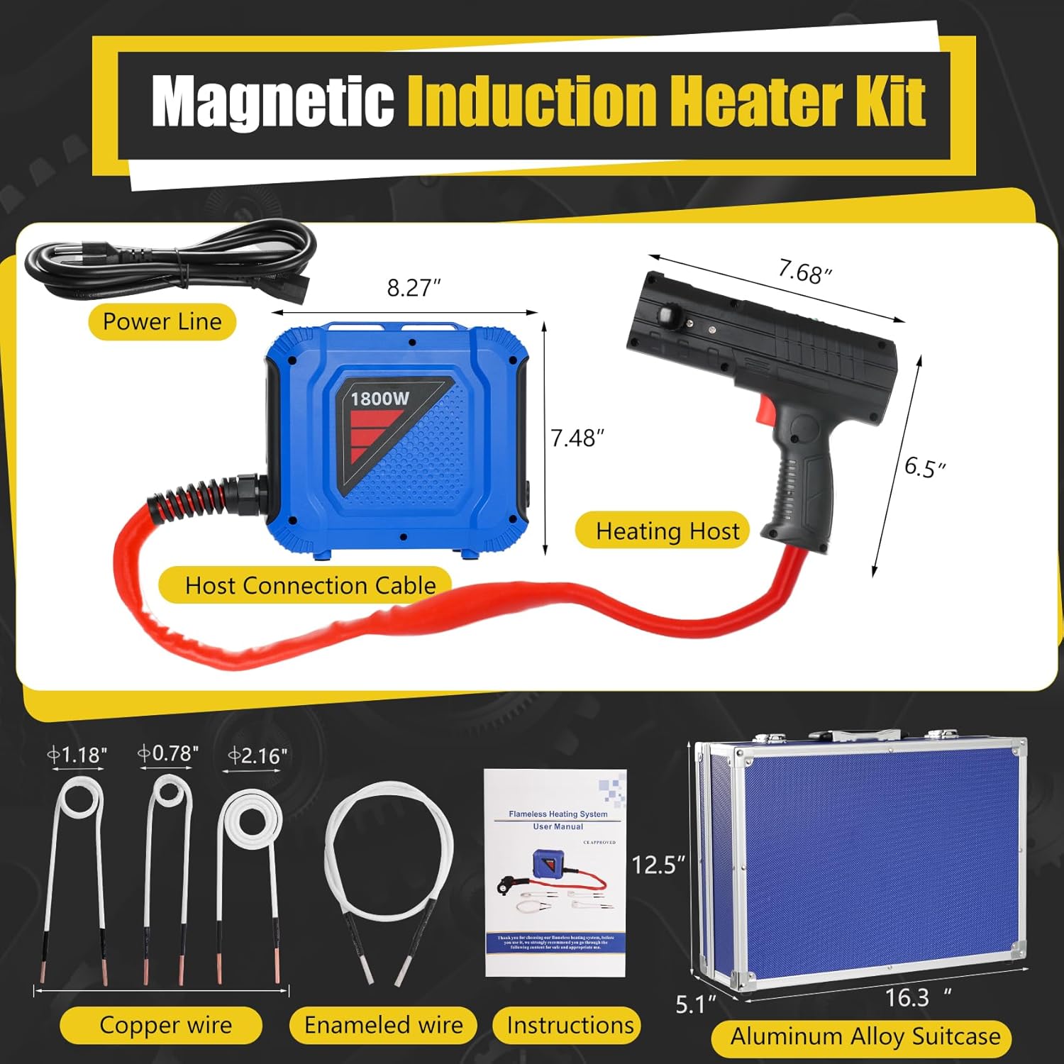 best magnetic induction heater kit,magnetic induction heater worth buying,induction bolt buster pros cons,should I buy an induction heater,1800W induction heater vs alternatives,AzureaFlow induction heater honest unboxing and complete package contents