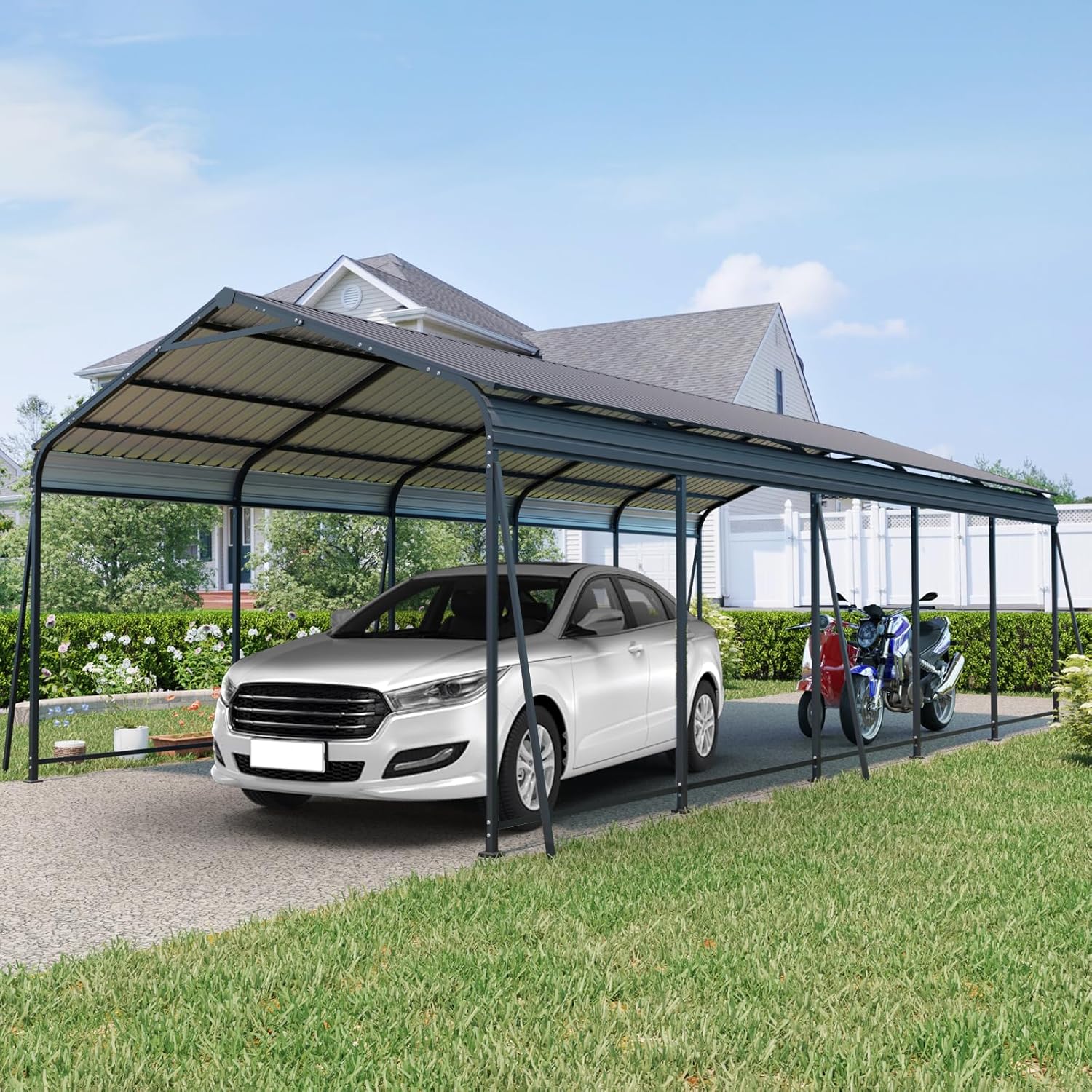 best metal carport for heavy snow,should I buy a metal carport,carport vs outdoor canopy,galvanized steel carport pros cons,heavy duty carport for truck worth it,durable carport with sloped roof - detailed features and technical specifications