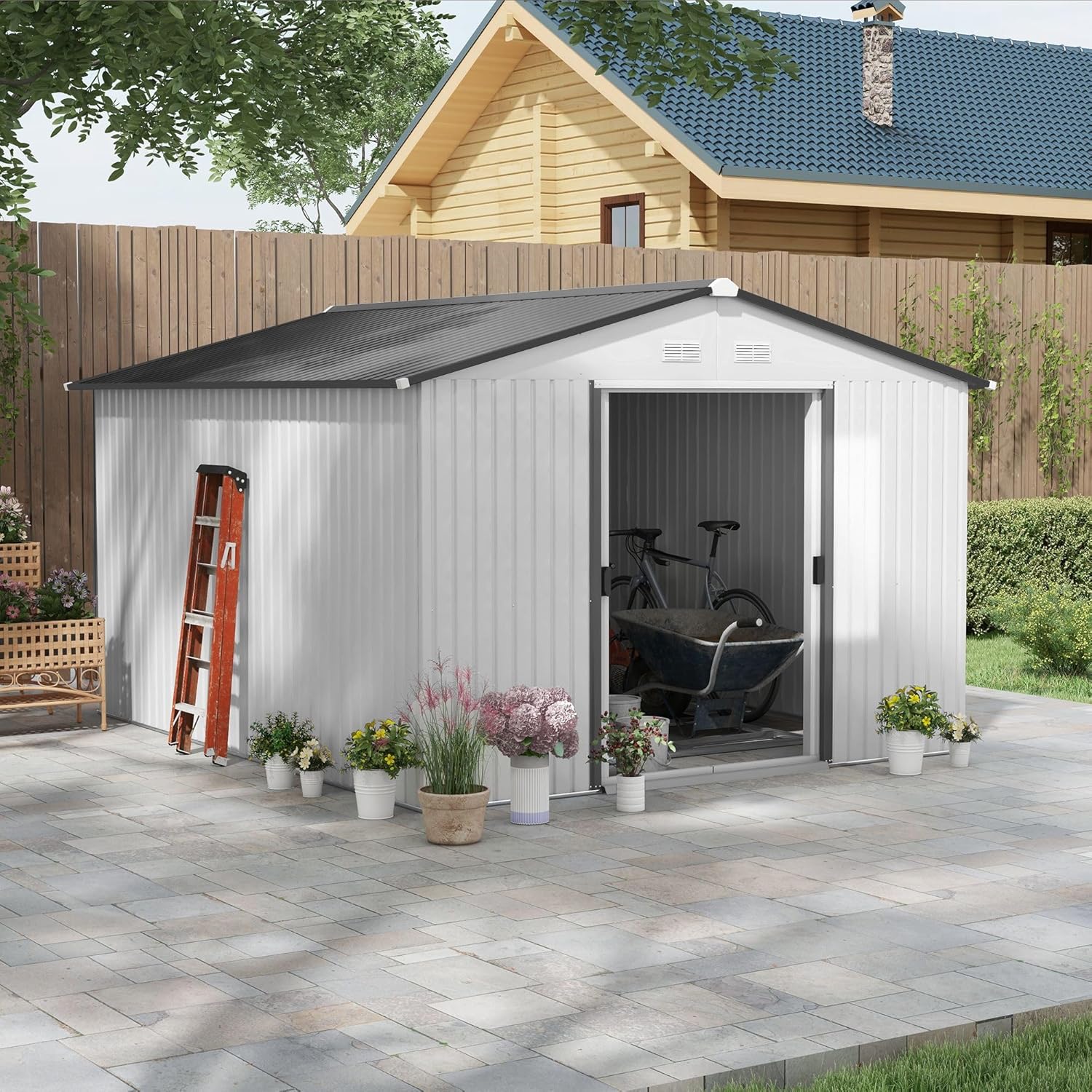 best metal storage shed,metal storage shed worth buying,metal shed pros and cons,should I buy a metal shed,metal shed vs plastic shed,best outdoor tool storage unboxing and complete package contents
