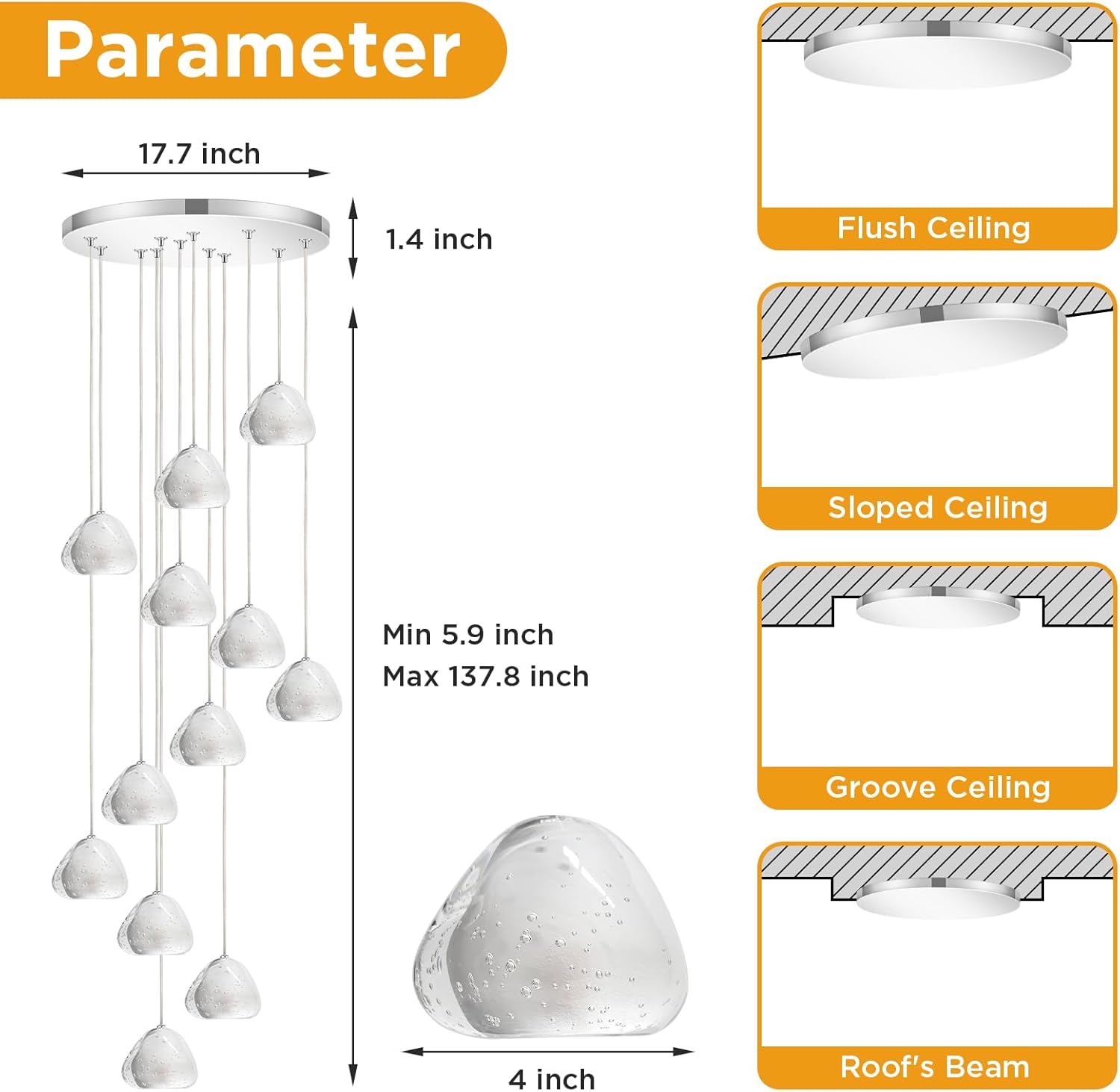 Unboxing the best modern crystal chandelier showing all components: crystal balls, chrome canopy, G4 bulbs, and hardware - complete package review