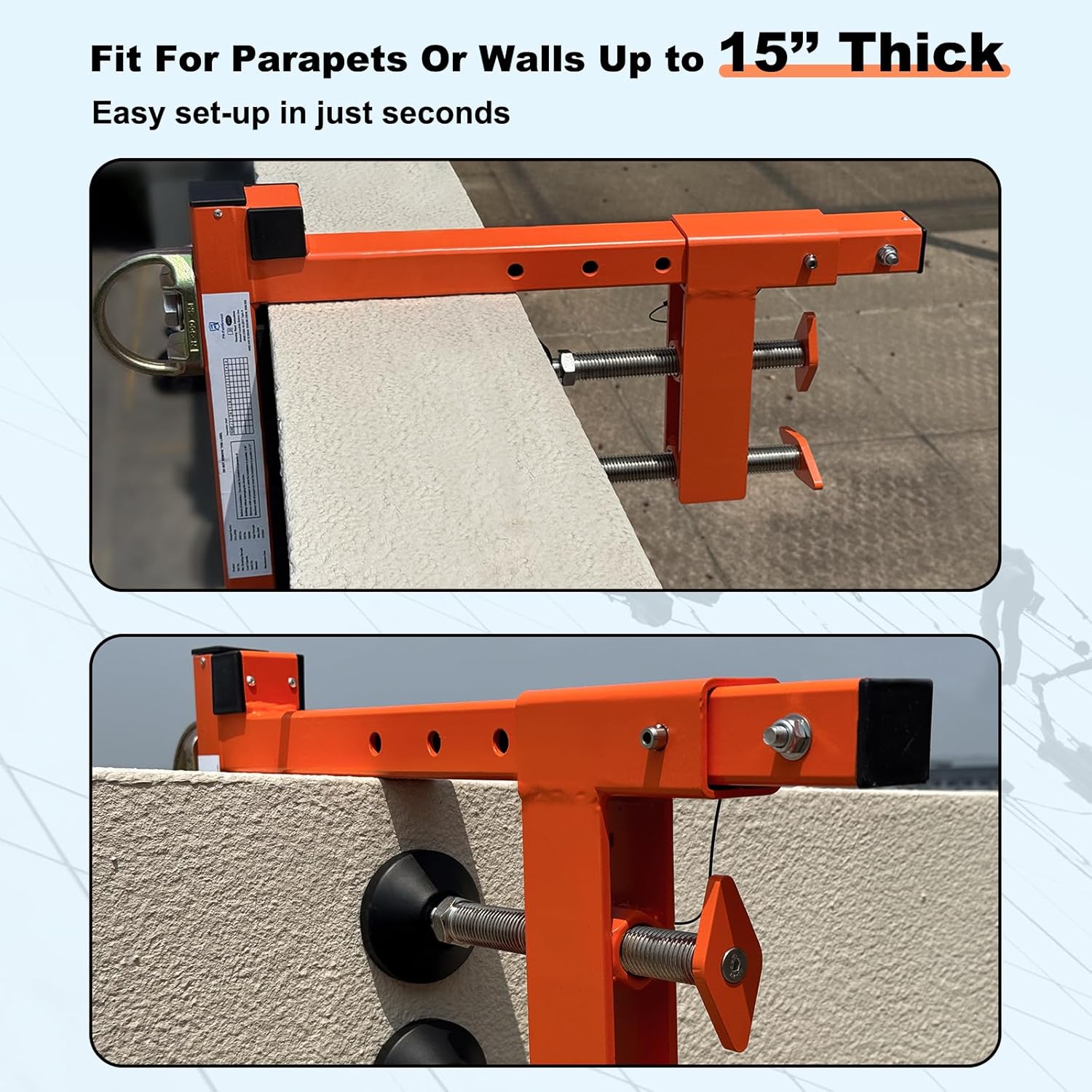 best non-penetrating parapet anchor,should I buy a parapet anchor,non-penetrating anchor pros cons,parapet anchor worth buying,parapet anchor vs permanent anchor,best fall protection for parapet walls performance testing and real-world results