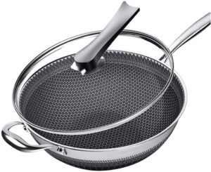 Image 1 of best non-stick stainless steel wok