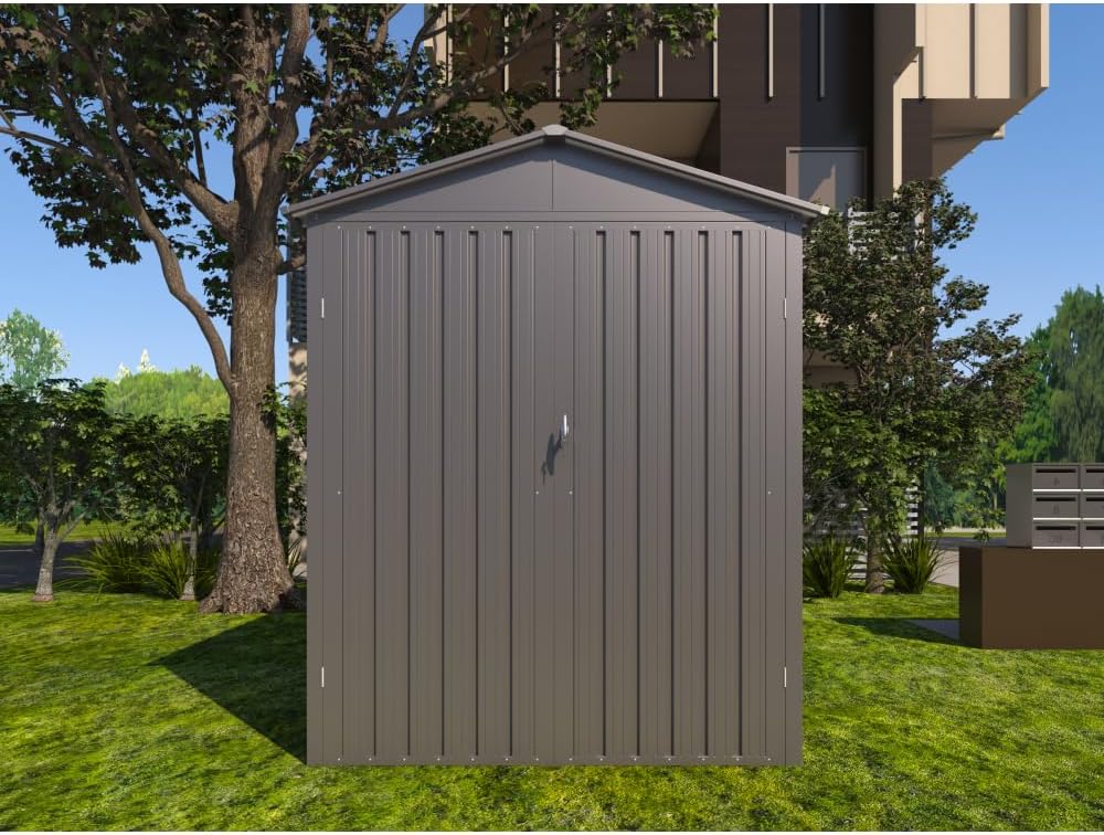 best outdoor motorcycle storage shed,motorcycle shed worth buying,outdoor storage shed pros cons,metal motorcycle shed vs alternatives,should I buy a Secsofier shed,weatherproof storage box for tools unboxing and complete package contents