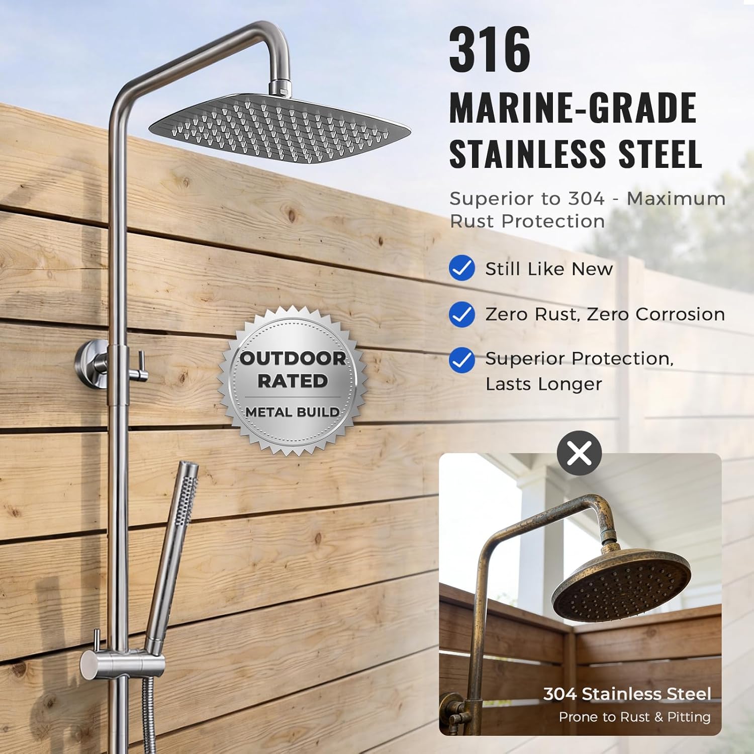 best outdoor shower kit,outdoor shower kit worth buying,G-Promise outdoor shower pros cons,should I buy an outdoor shower kit,outdoor shower kit vs alternatives,best marine grade stainless steel shower unboxing and complete package contents