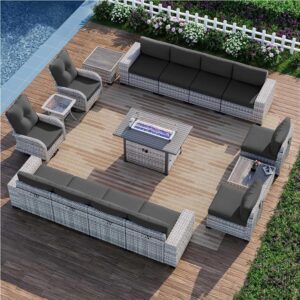 Image 1 of best patio furniture set with fire pit