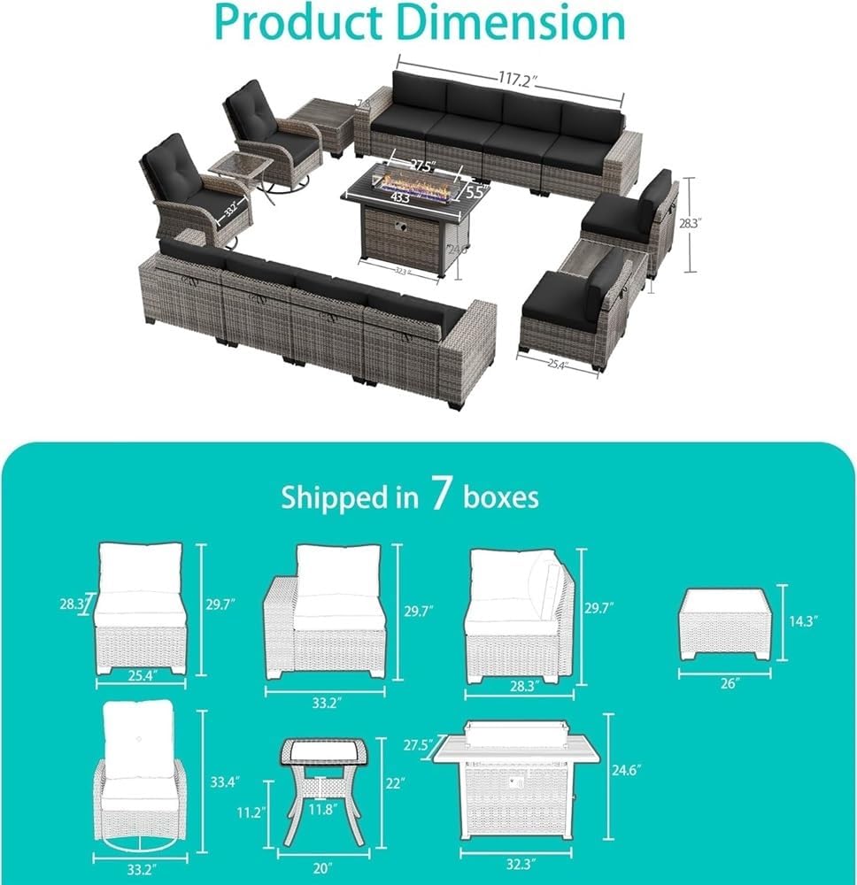 best patio furniture set with fire pit,should I buy a patio set with fire pit,patio furniture set with fire pit pros cons,patio conversation set worth buying,best outdoor sectional with fire pit,fire pit patio set vs alternatives unboxing and complete package contents